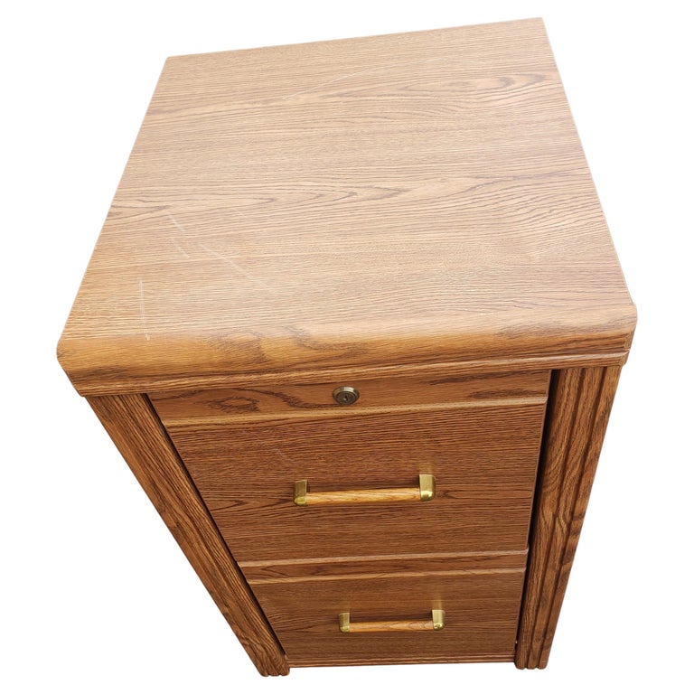 Two-Drawer Locking Filing Cabinet with Build-In Hanging File Folder ...