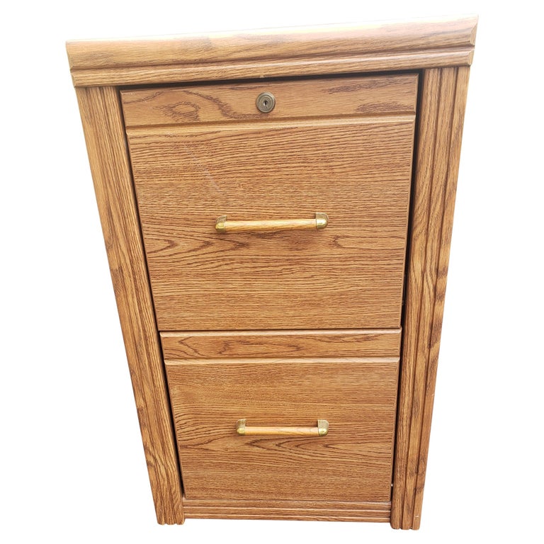 Two-Drawer Locking Filing Cabinet with Build-In Hanging File Folder ...