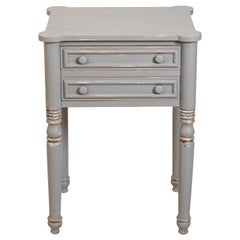 Vintage Two-Drawer Painted Distressed Table