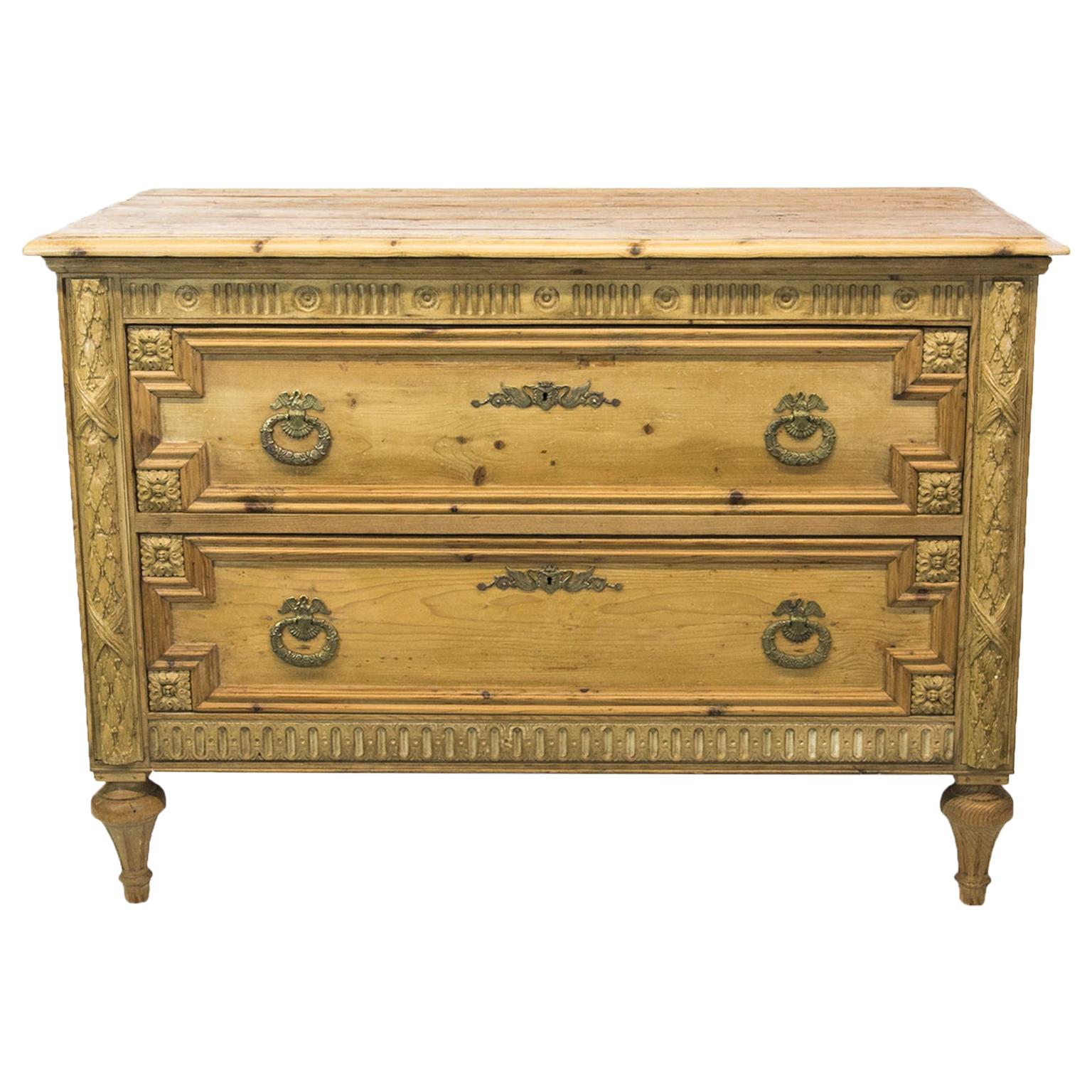 Antique Four Drawer Dutch Pine Chest, circa 1900 For Sale at 1stDibs