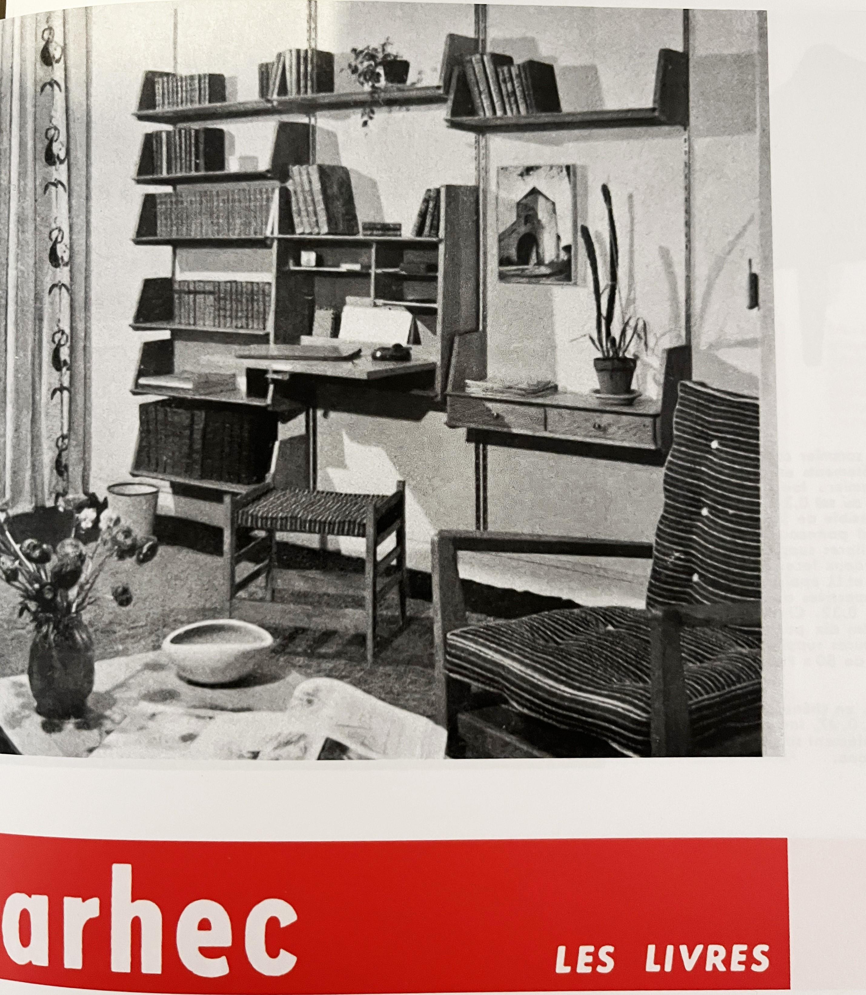 Étagères à deux tiroirs de Marcel Gascoin, Arhec, 1947 en vente 7