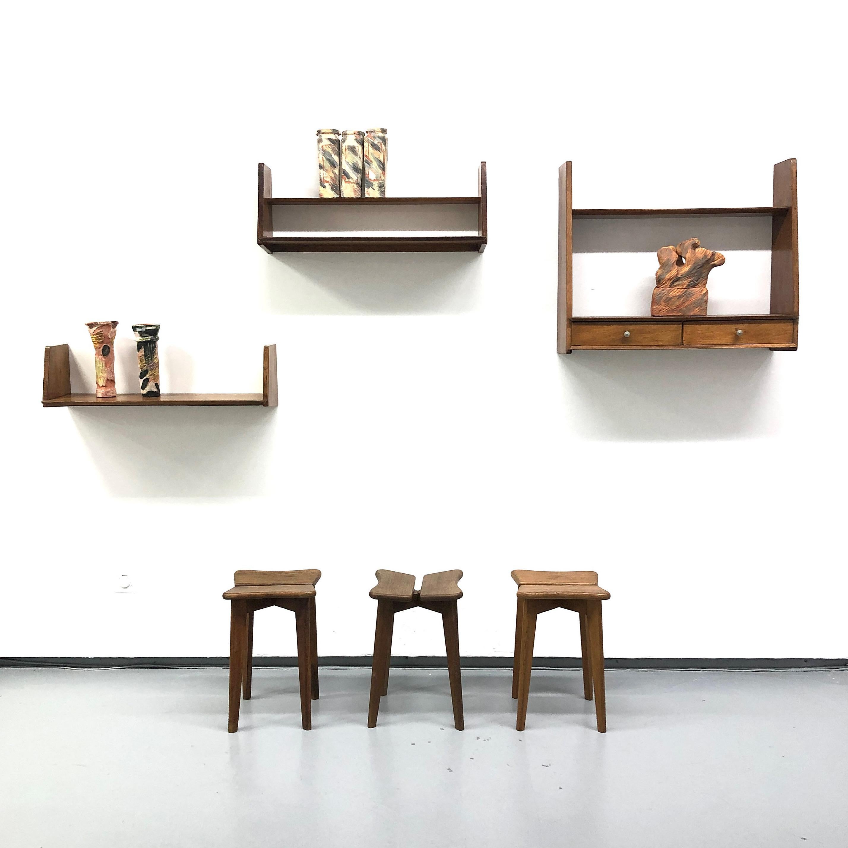 Two-Drawer Shelves by Marcel Gascoin, Arhec, 1947 For Sale 2
