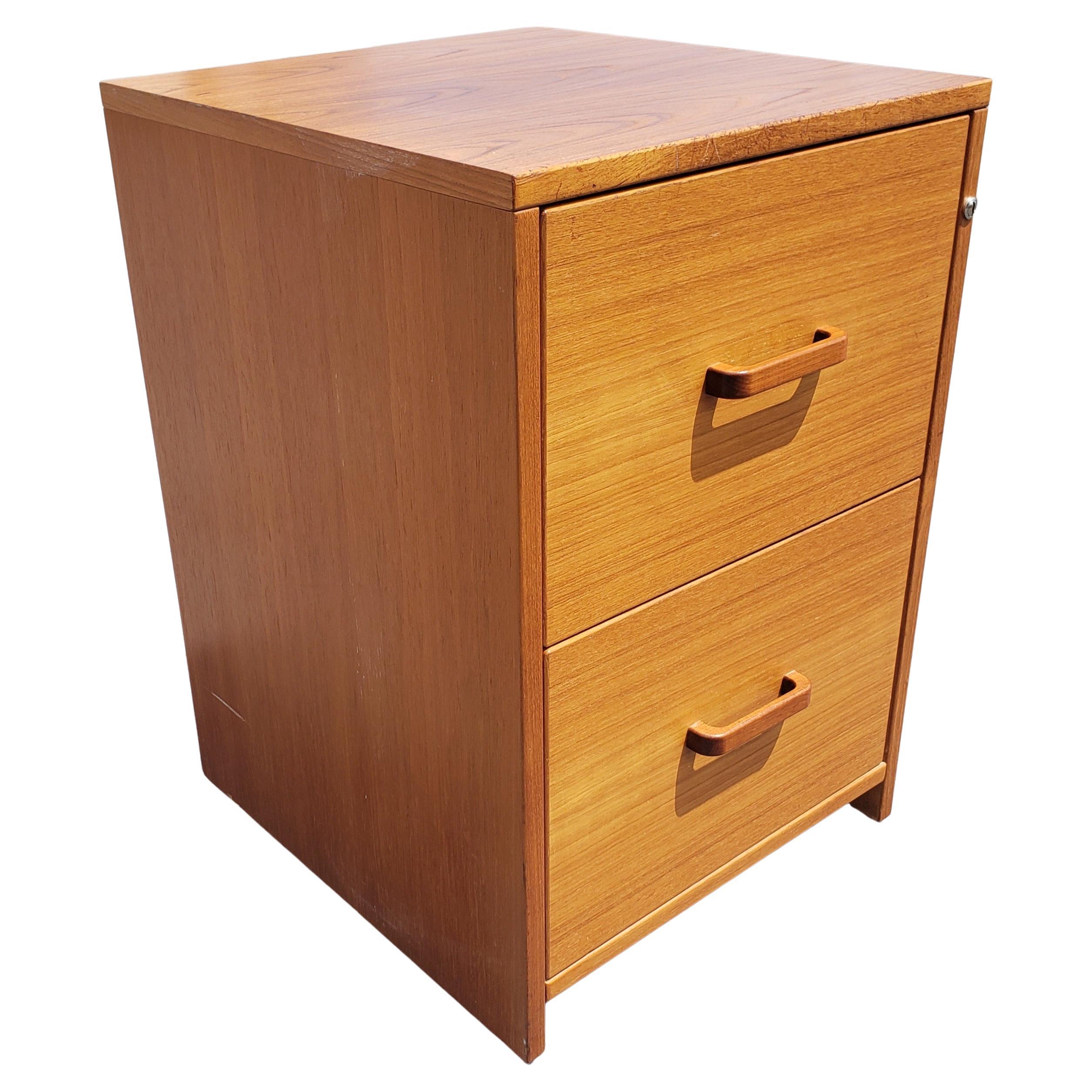 teak filing cabinets 2 drawer