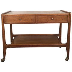 Two-Drawer Walnut Server for John Stuart