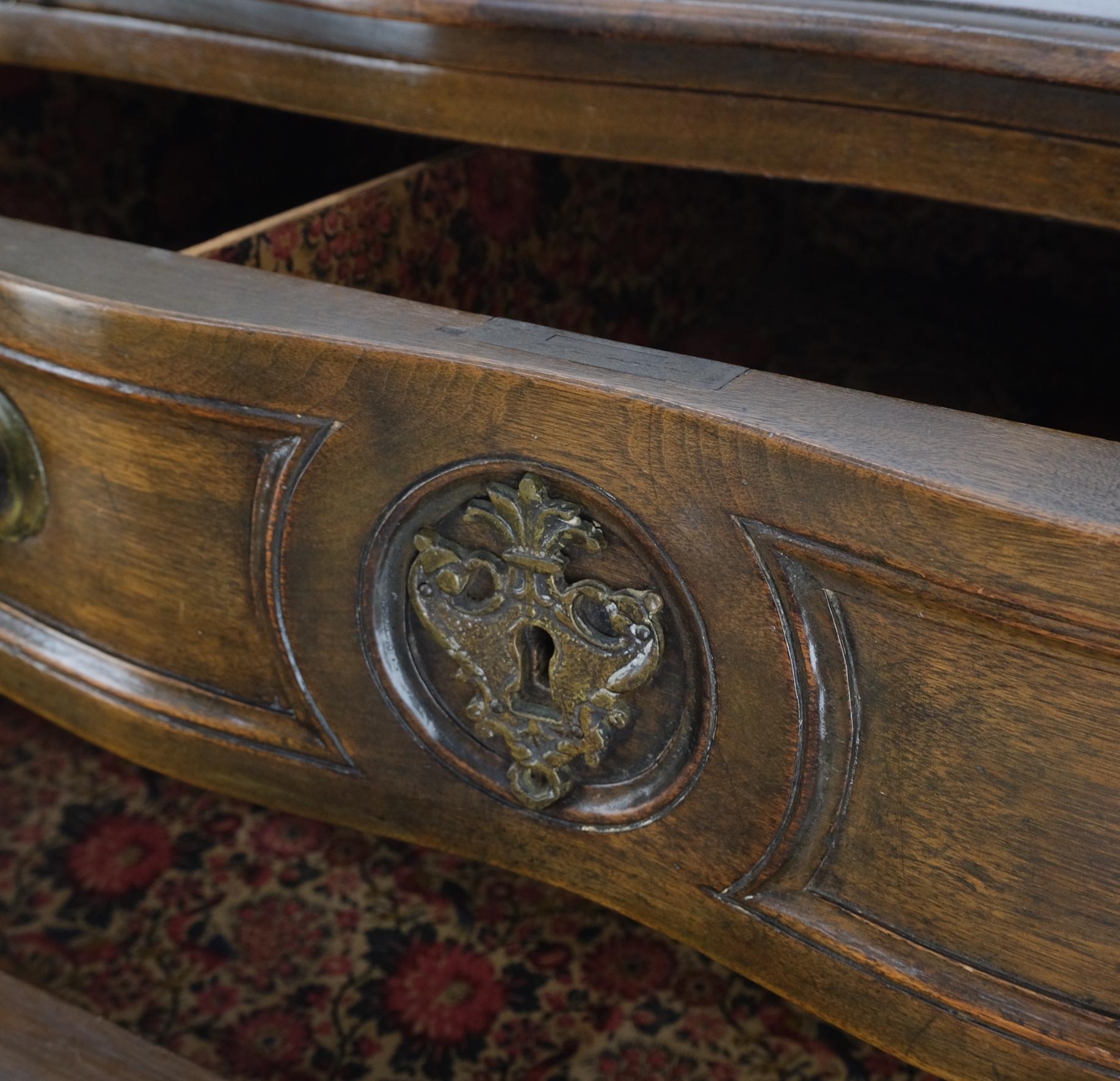 Lacquered Two Drawers Spanish Colonial Heavy Solid Wood Planks Construction Chest Dresser For Sale