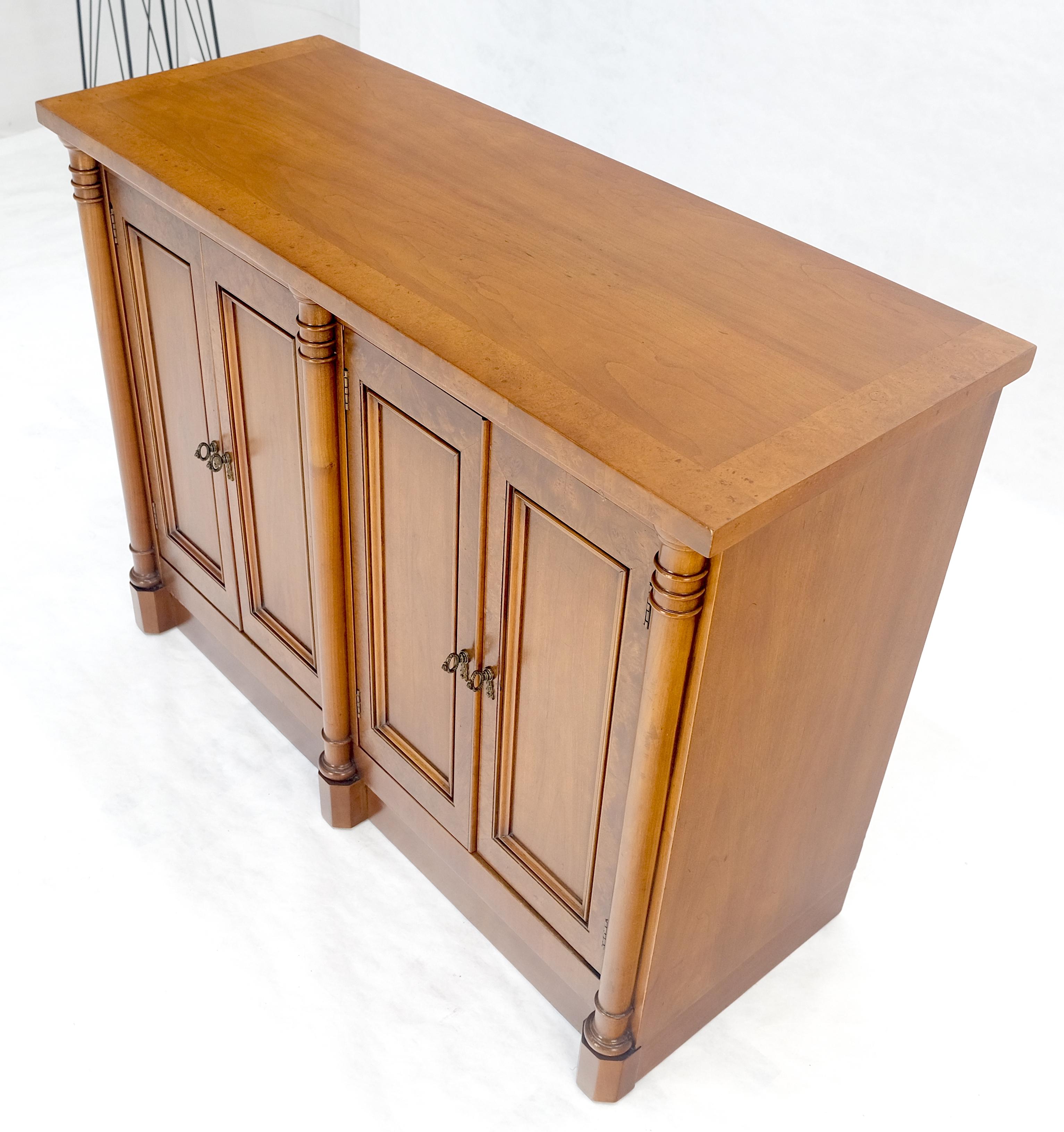 Two Drawers Two Draws Empire Revival Server Credenza Sideboard Cabinet MINT For Sale 4