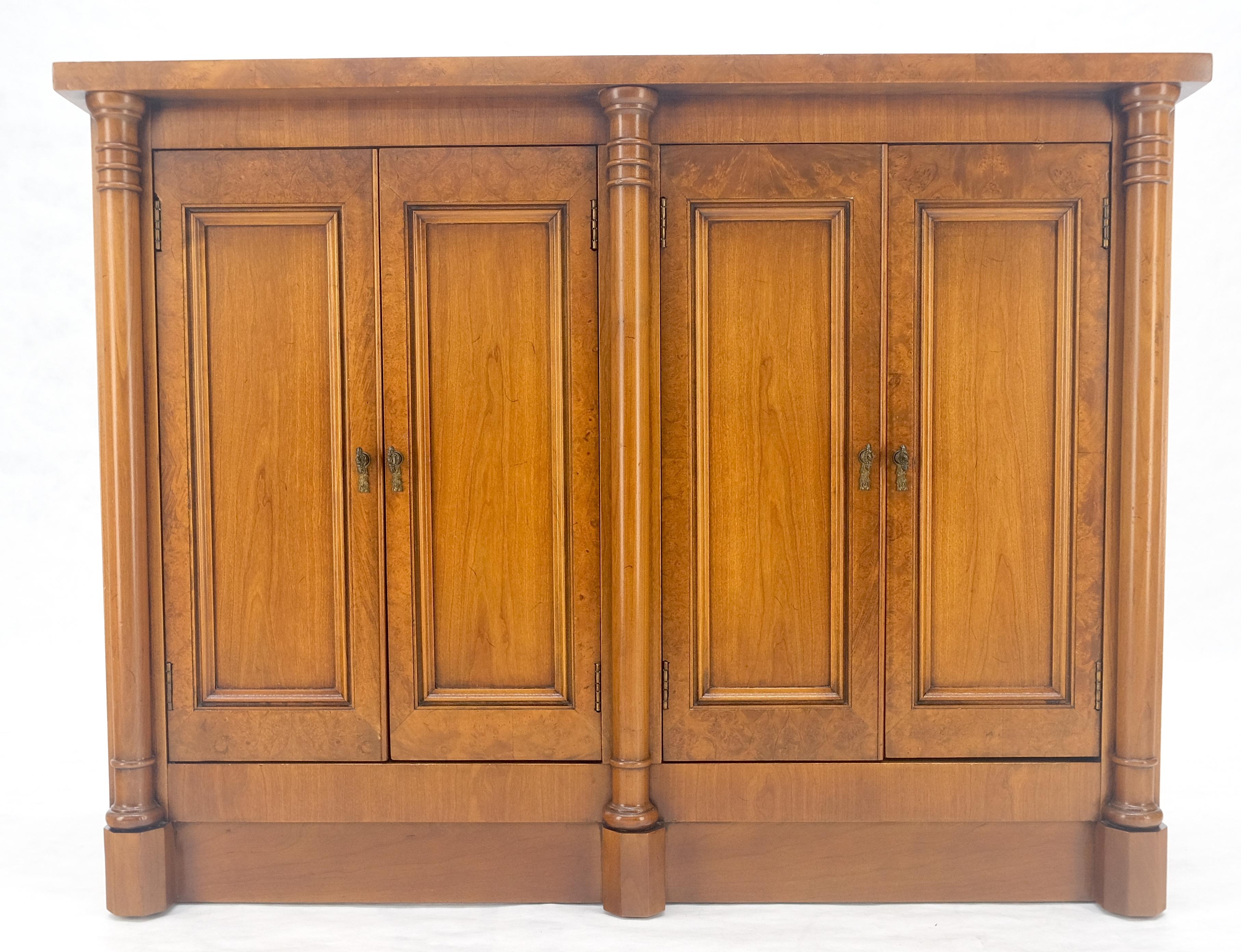 Two Drawers Two Draws Empire Revival Server Credenza Sideboard Cabinet MINT For Sale 9