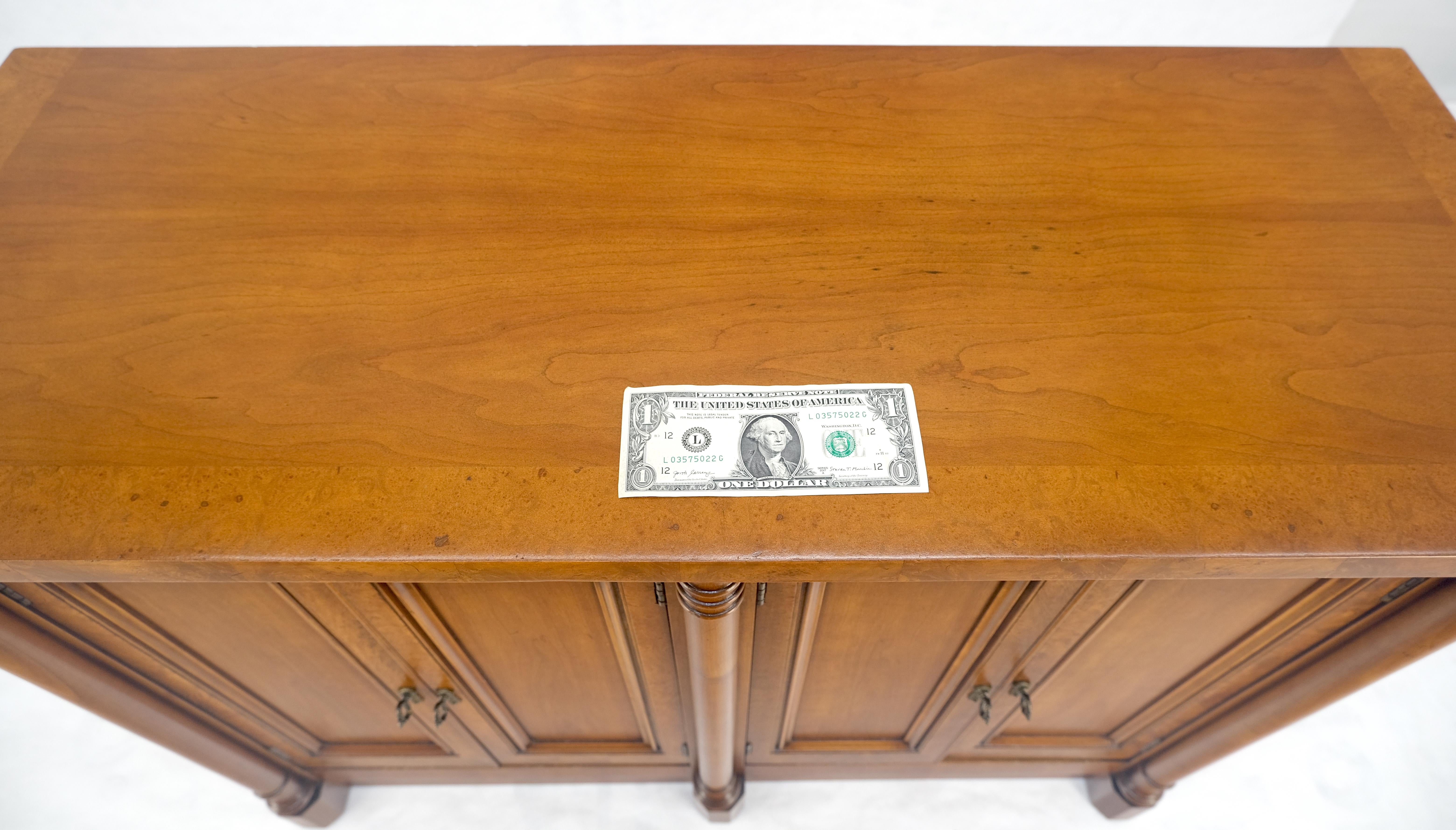 Two Drawers Two Draws Empire Revival Server Credenza Sideboard Cabinet MINT For Sale 11