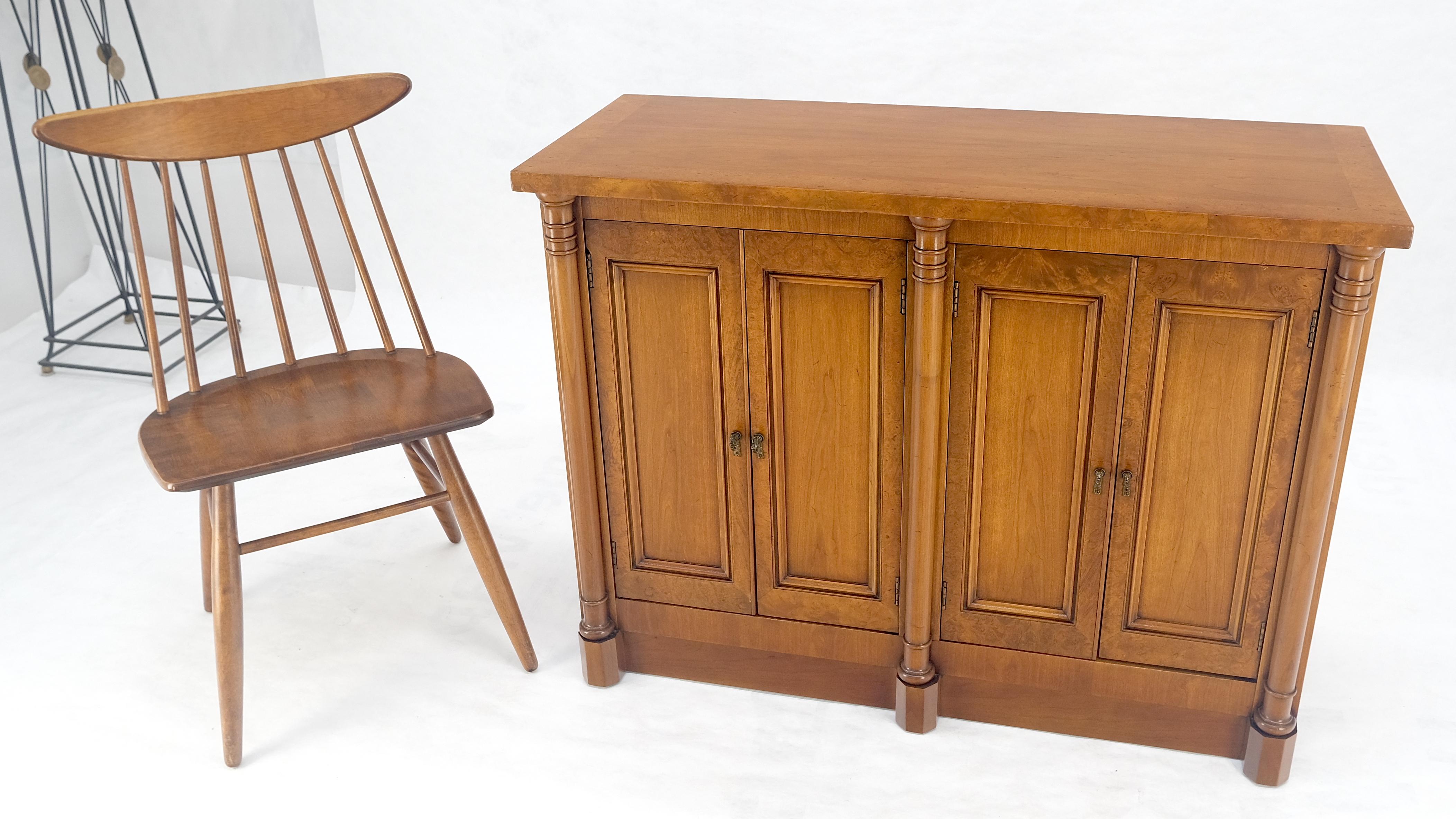 Fruitwood Two Drawers Two Draws Empire Revival Server Credenza Sideboard Cabinet MINT For Sale