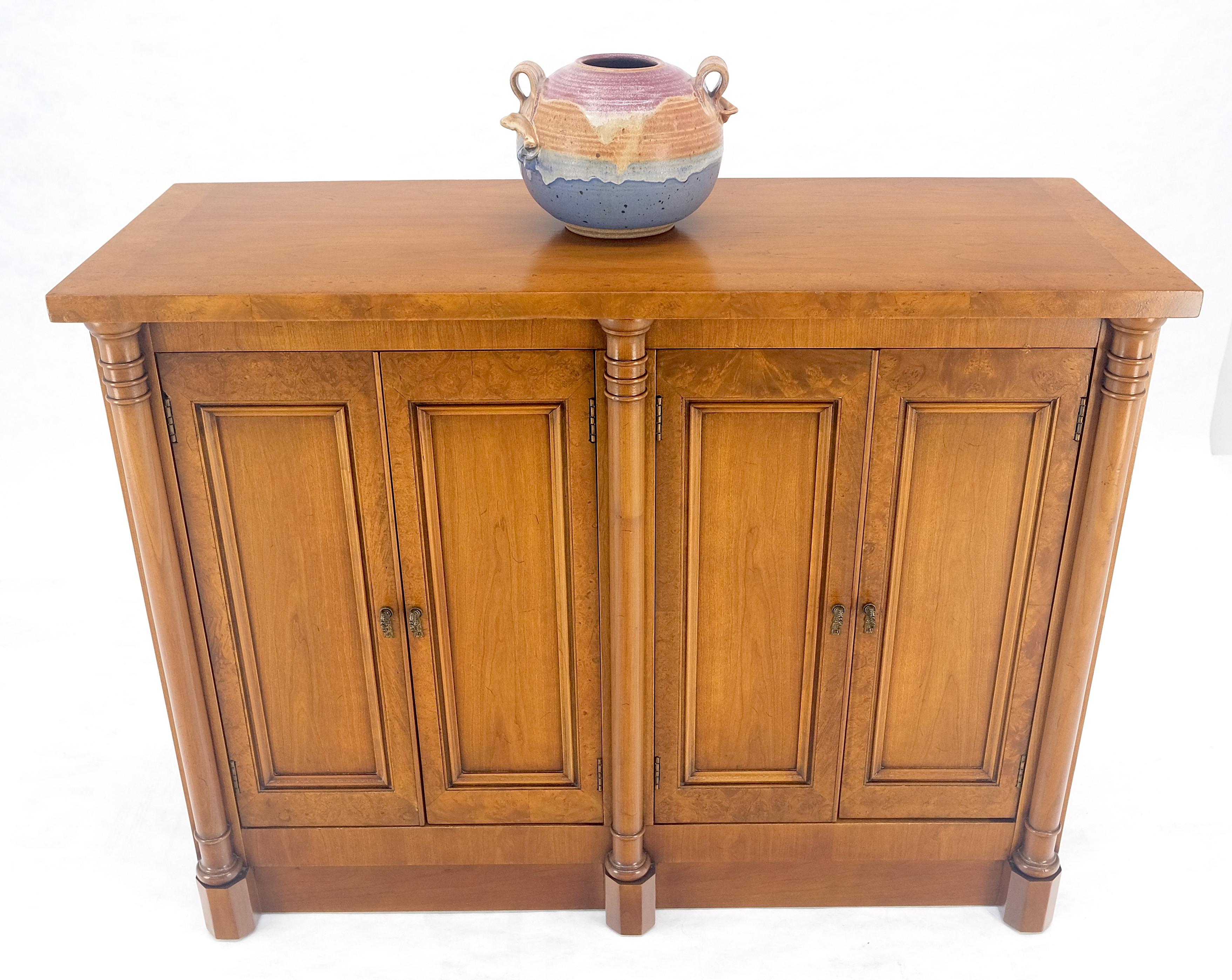 Two Drawers Two Draws Empire Revival Server Credenza Sideboard Cabinet MINT For Sale 1