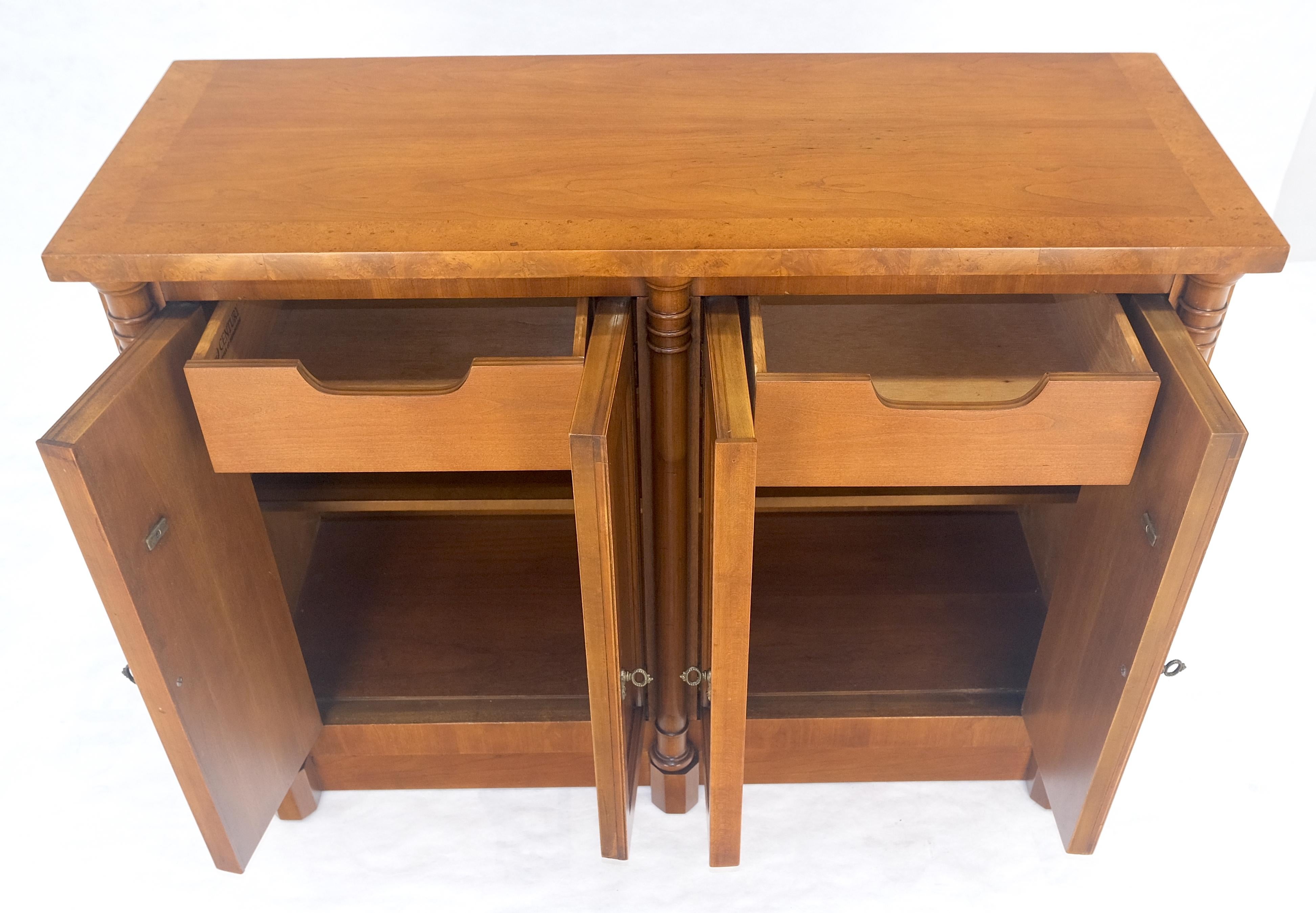 Two Drawers Two Draws Empire Revival Server Credenza Sideboard Cabinet MINT For Sale 2