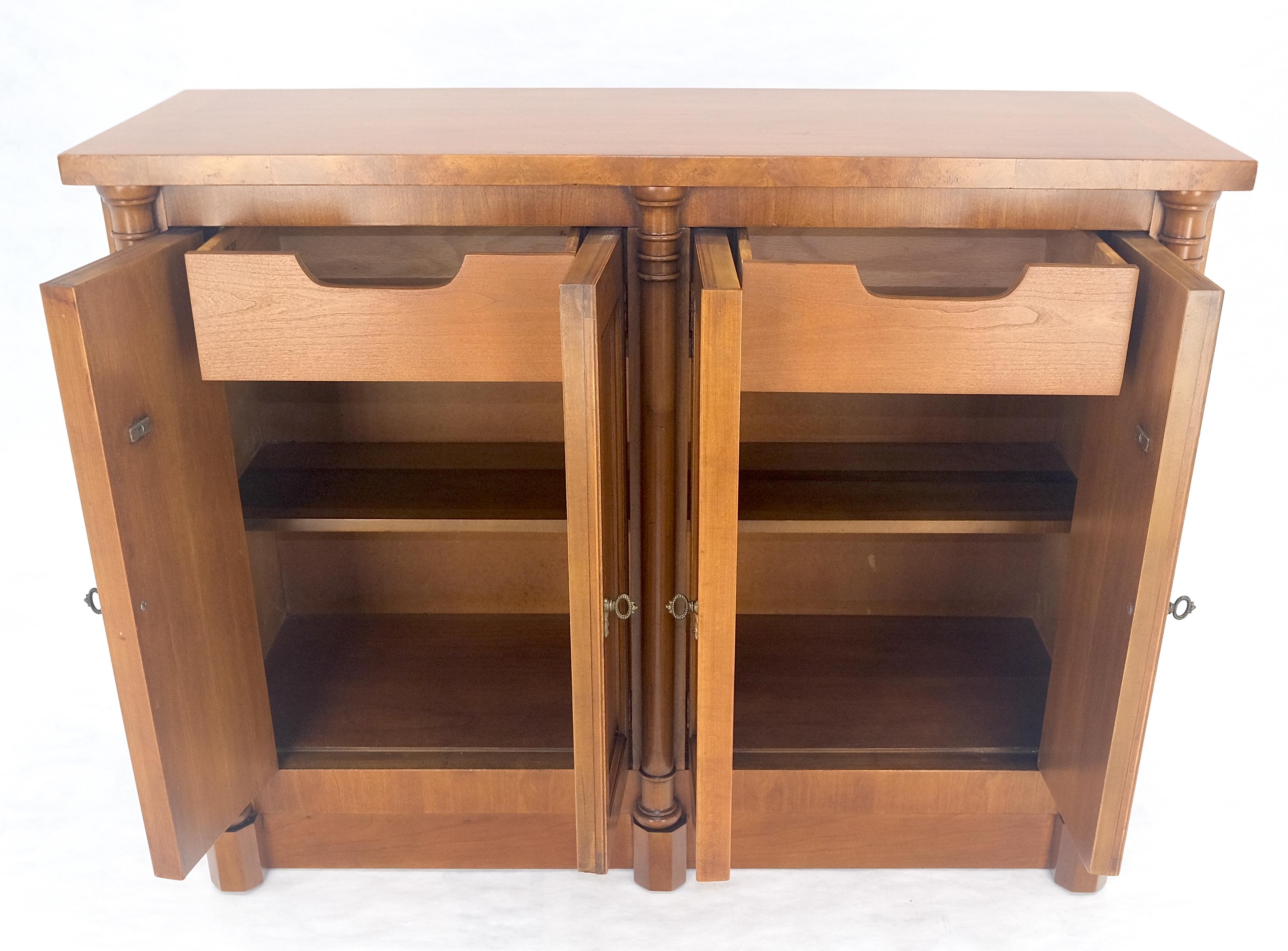 Two Drawers Two Draws Empire Revival Server Credenza Sideboard Cabinet MINT For Sale 3