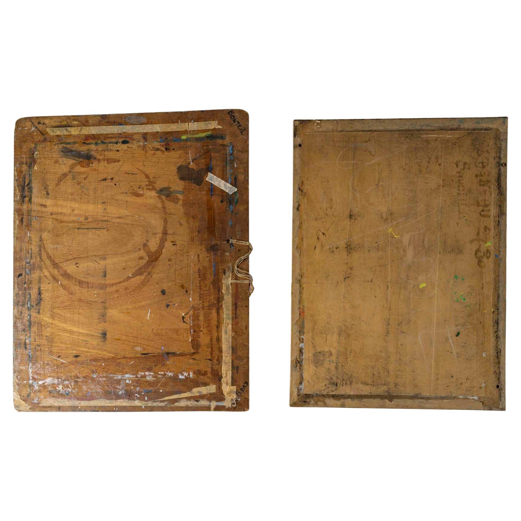 Two Drawing Boards by a Parisian Artist from the 14th Arrondissement. For Sale