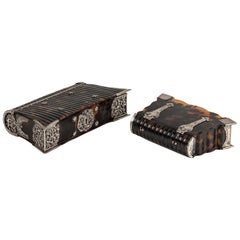 Two Dutch Colonial Tortoiseshell Bible Boxes with Silver Mounts, 18th Century