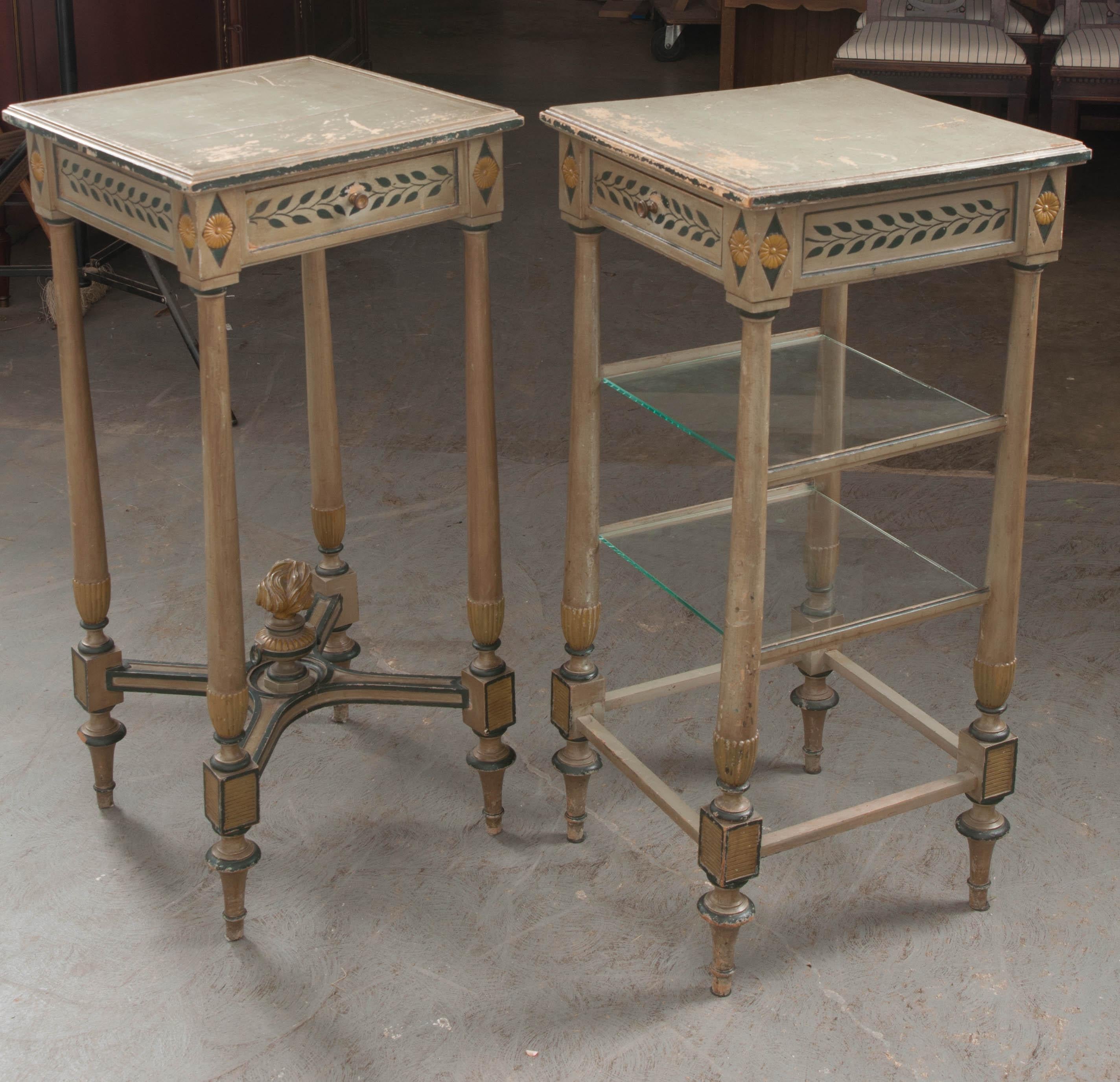 Wood Two Dutch Early 20th Century Side Tables