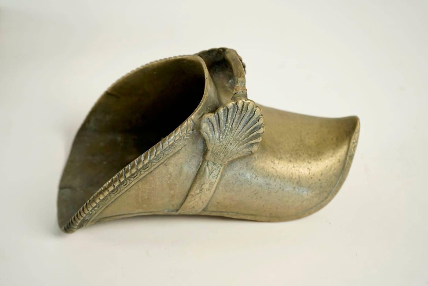 European Two Dutch Shoes from the 17th Century in Bronze