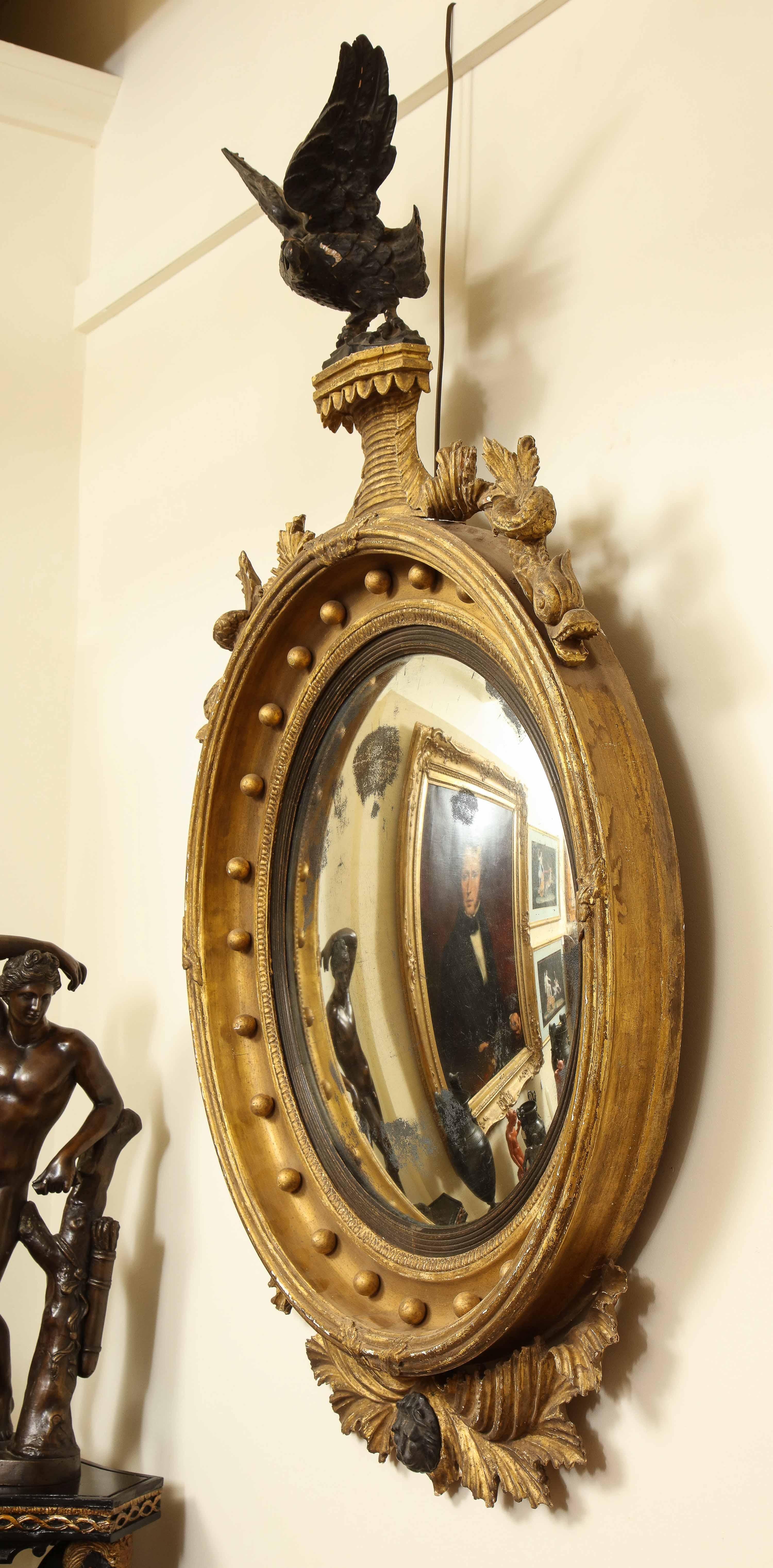 Two Early 19th Century English Convex Mirrors For Sale 7