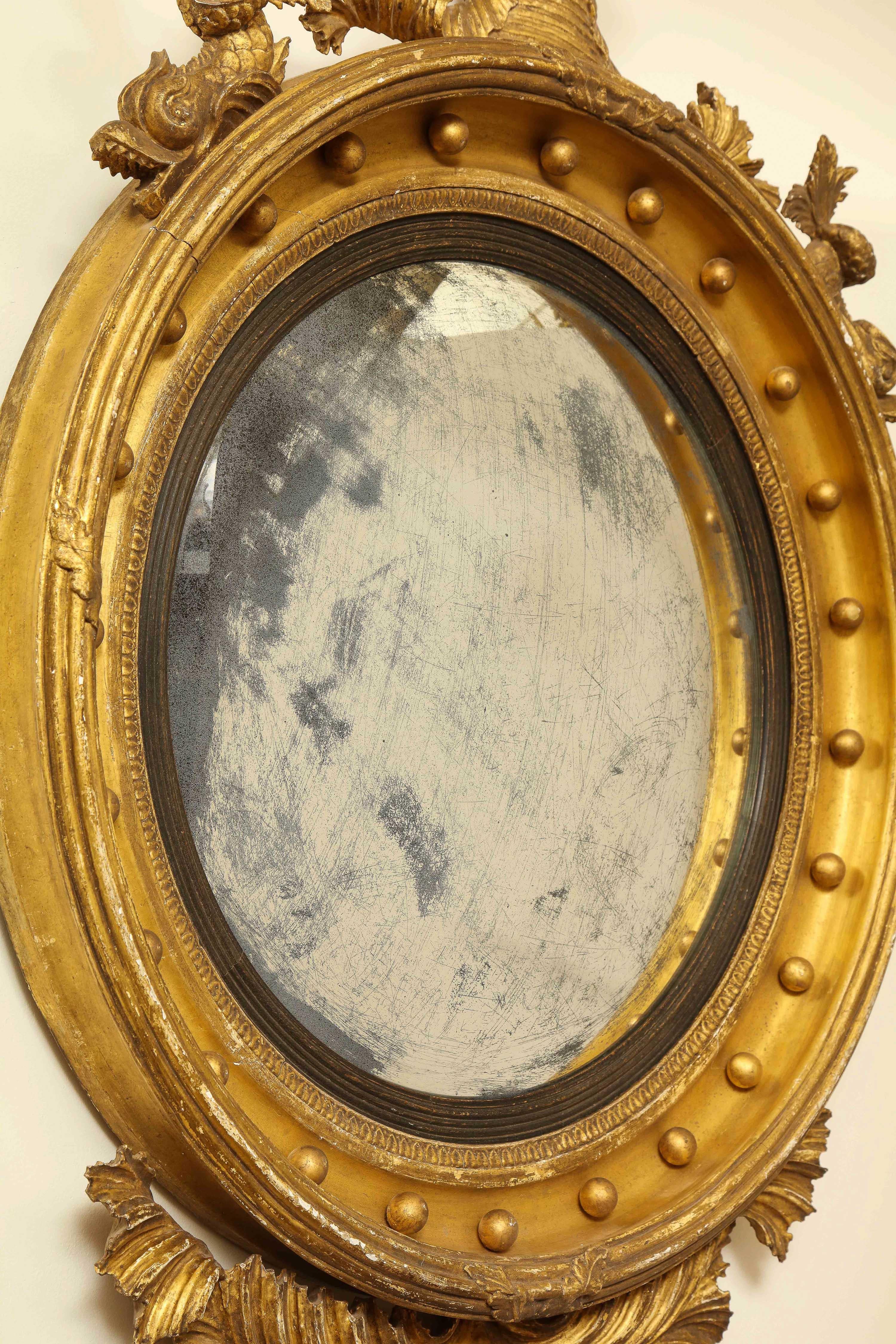 Two Early 19th Century English Convex Mirrors For Sale 14