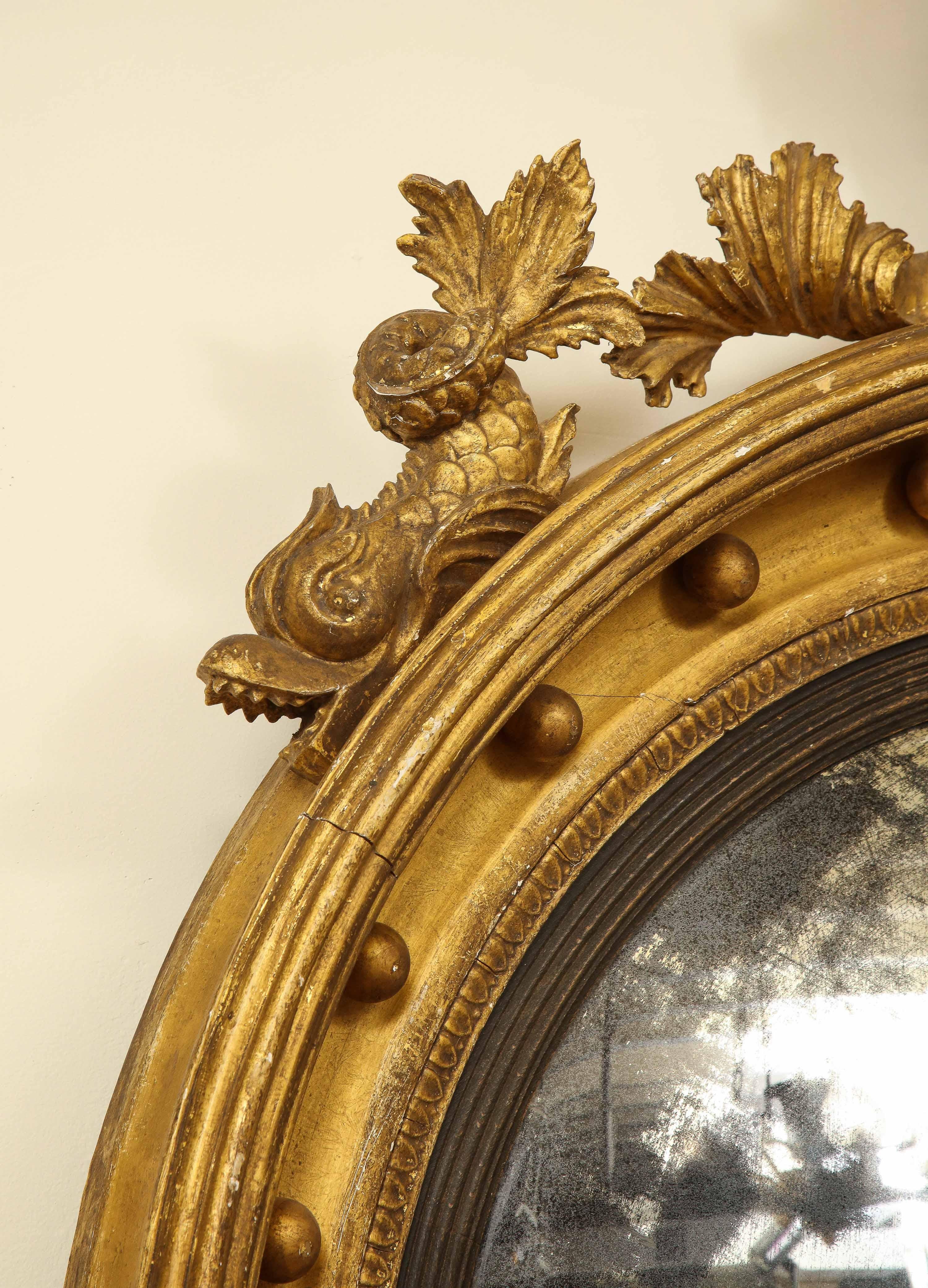 Two Early 19th Century English Convex Mirrors For Sale 2