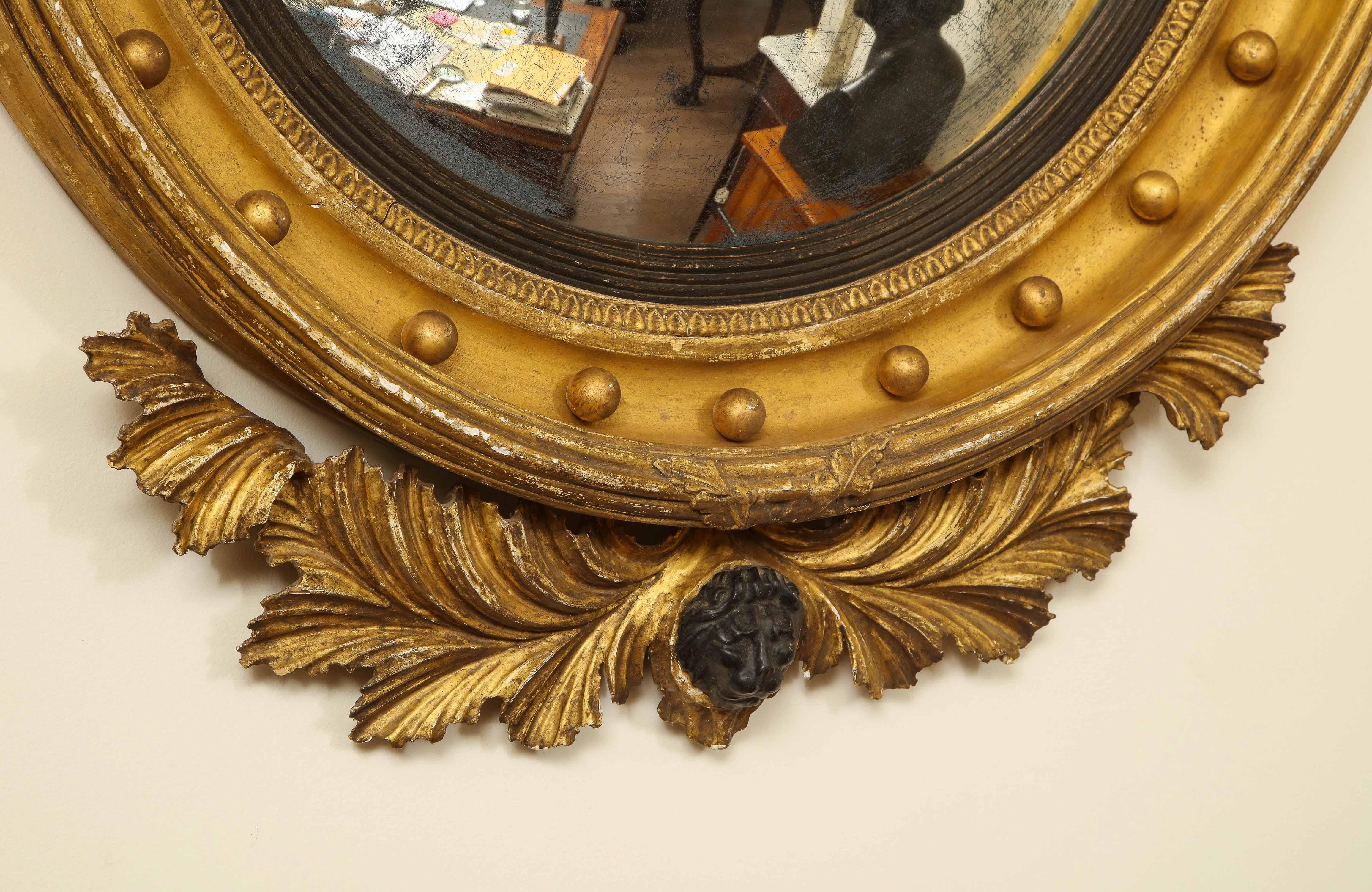 Two Early 19th Century English Convex Mirrors For Sale 4