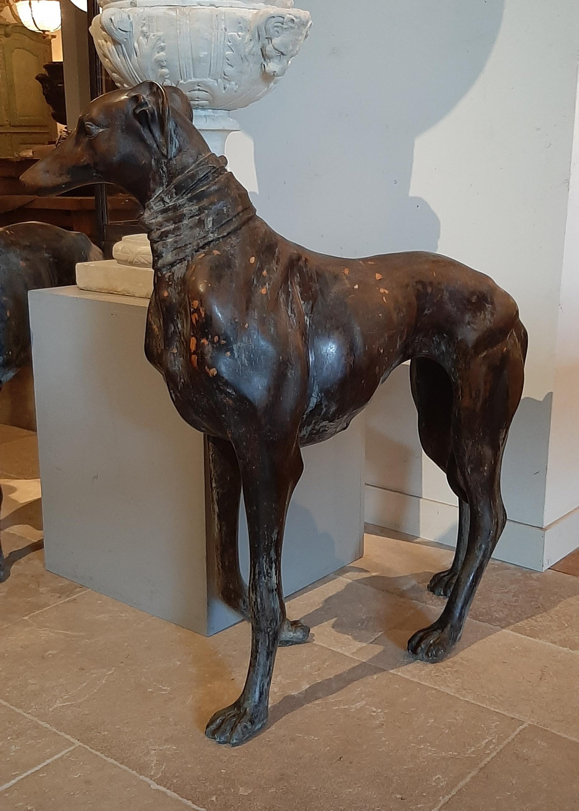 life size greyhound statue