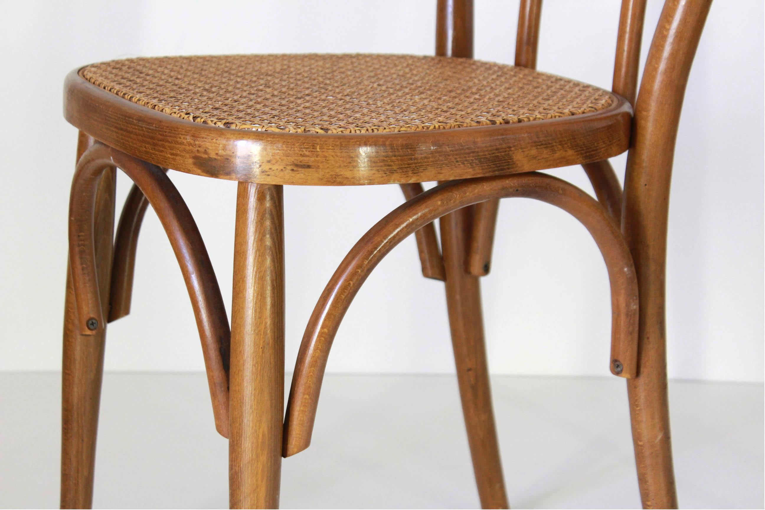 Two Early 20th Century Thonet Style curved Wood Chairs 1