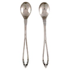 Two Early and Rare Georg Jensen Ice Tea Spoons, Dated 1904-1908
