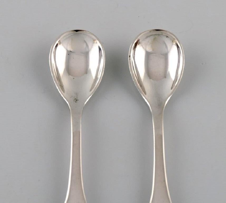Danish Two Early Georg Jensen Rope Salt Spoons in Silver, 830, Dated 1909-1914 For Sale