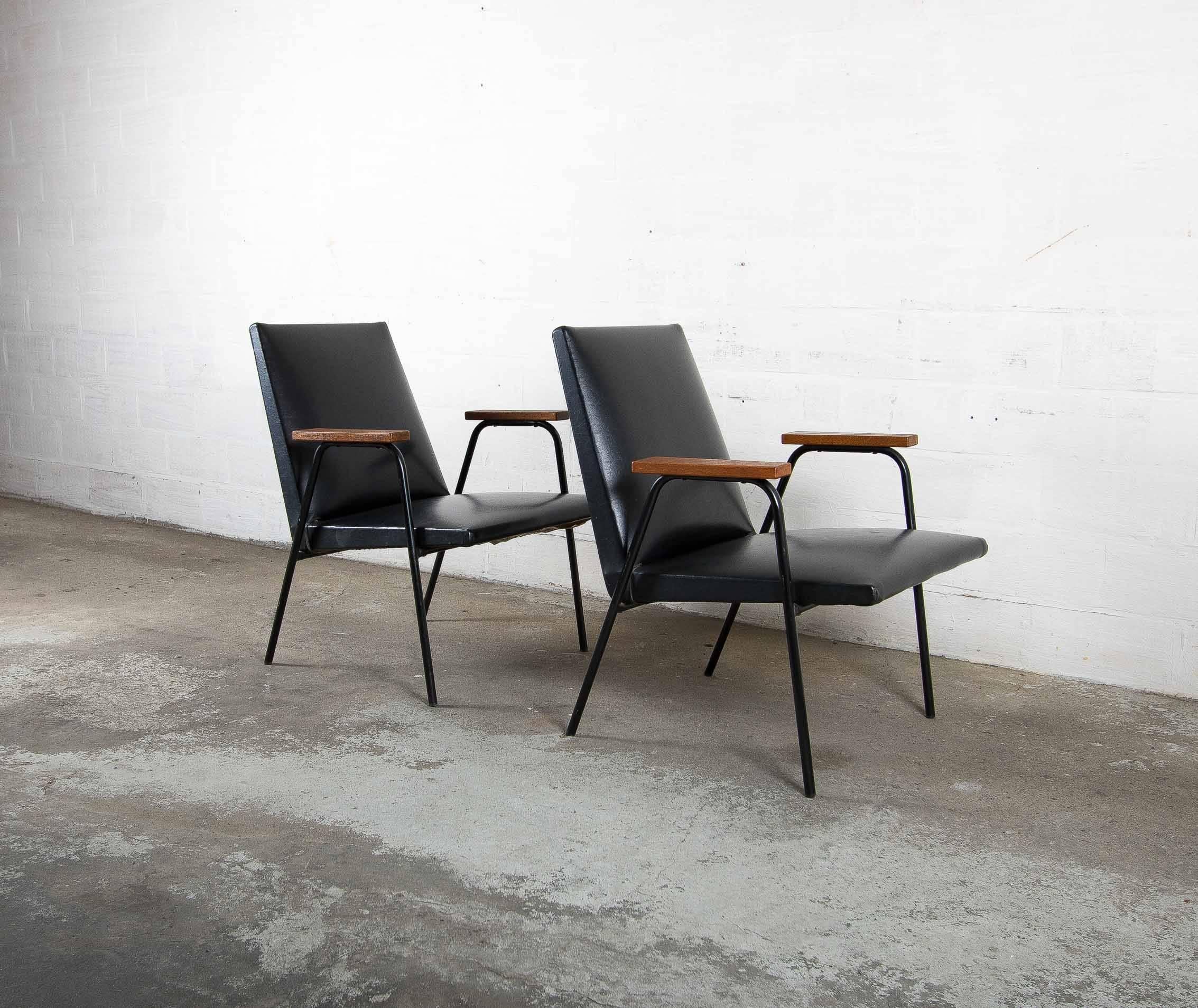 Mid-Century Modern Two Easy Chairs by Pierre Guariche