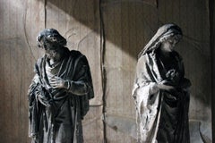 Two Ecclesiastical Plaster Figures of the Immaculate Heart of Mary & St. David
