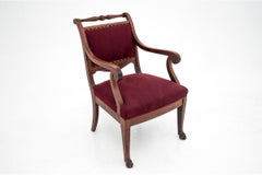 Two Eclectic Antique Red Armchairs