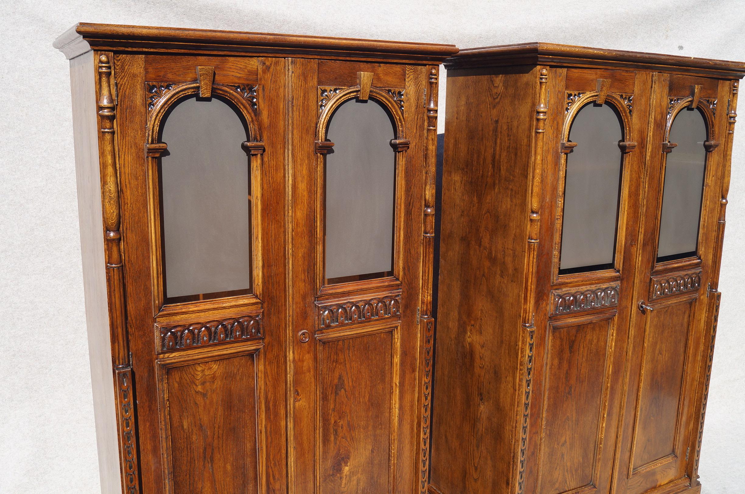 Two Eclectic Twin Bookcases from 1890 For Sale 3