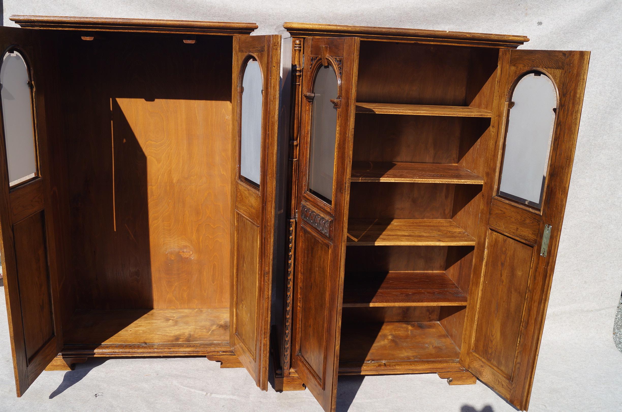 Two Eclectic Twin Bookcases from 1890 For Sale 2