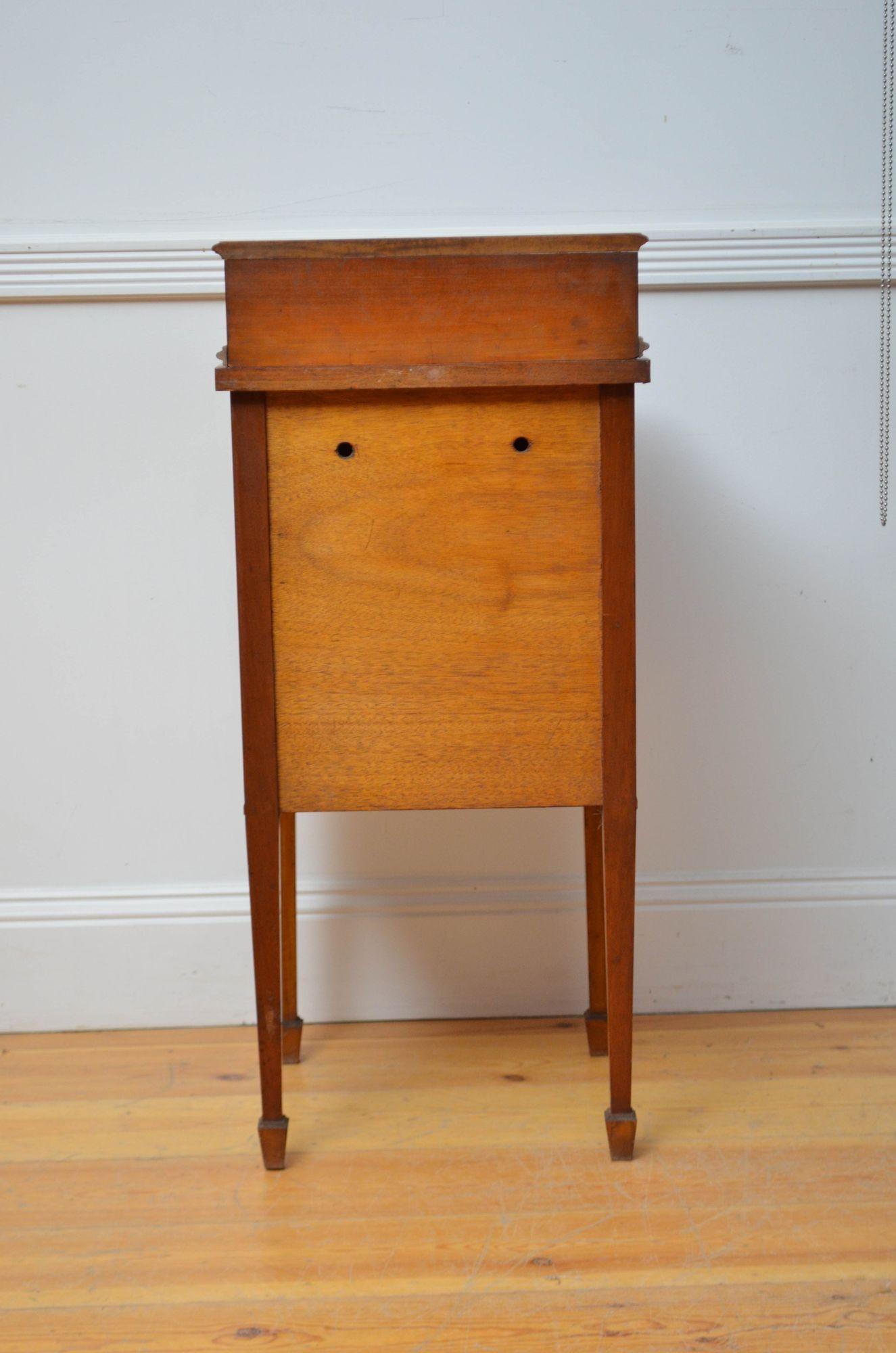 Two Edwardian Satinwood Bedside Cabinets Bedside Cupboards For Sale 6