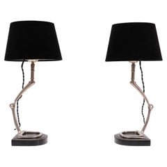 Used Two EICHHOLTZ Stirrup Table Lamps, 1980s
