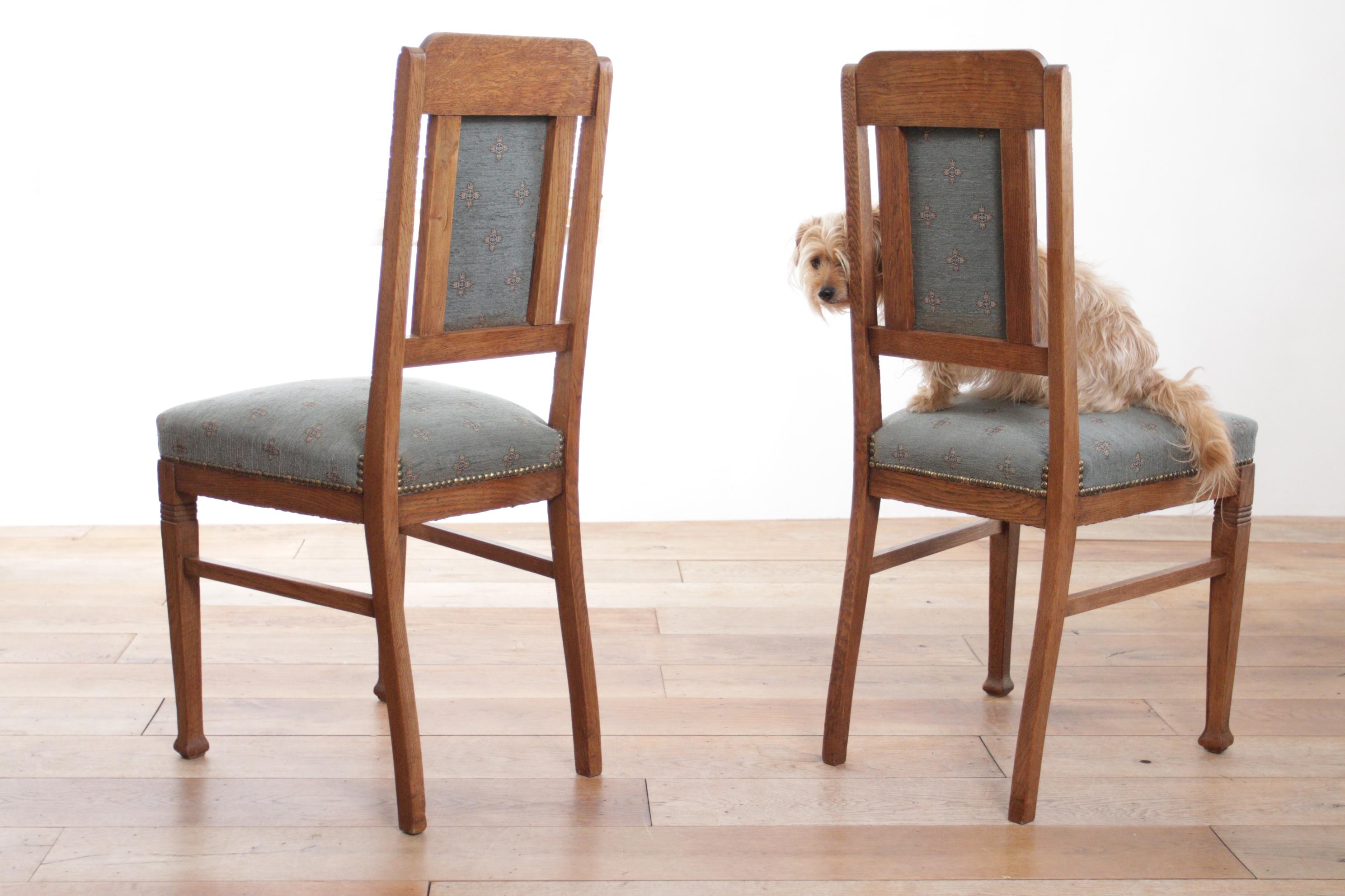 Two Elegant French Art Deco Side Chairs ca 1930 For Sale 5