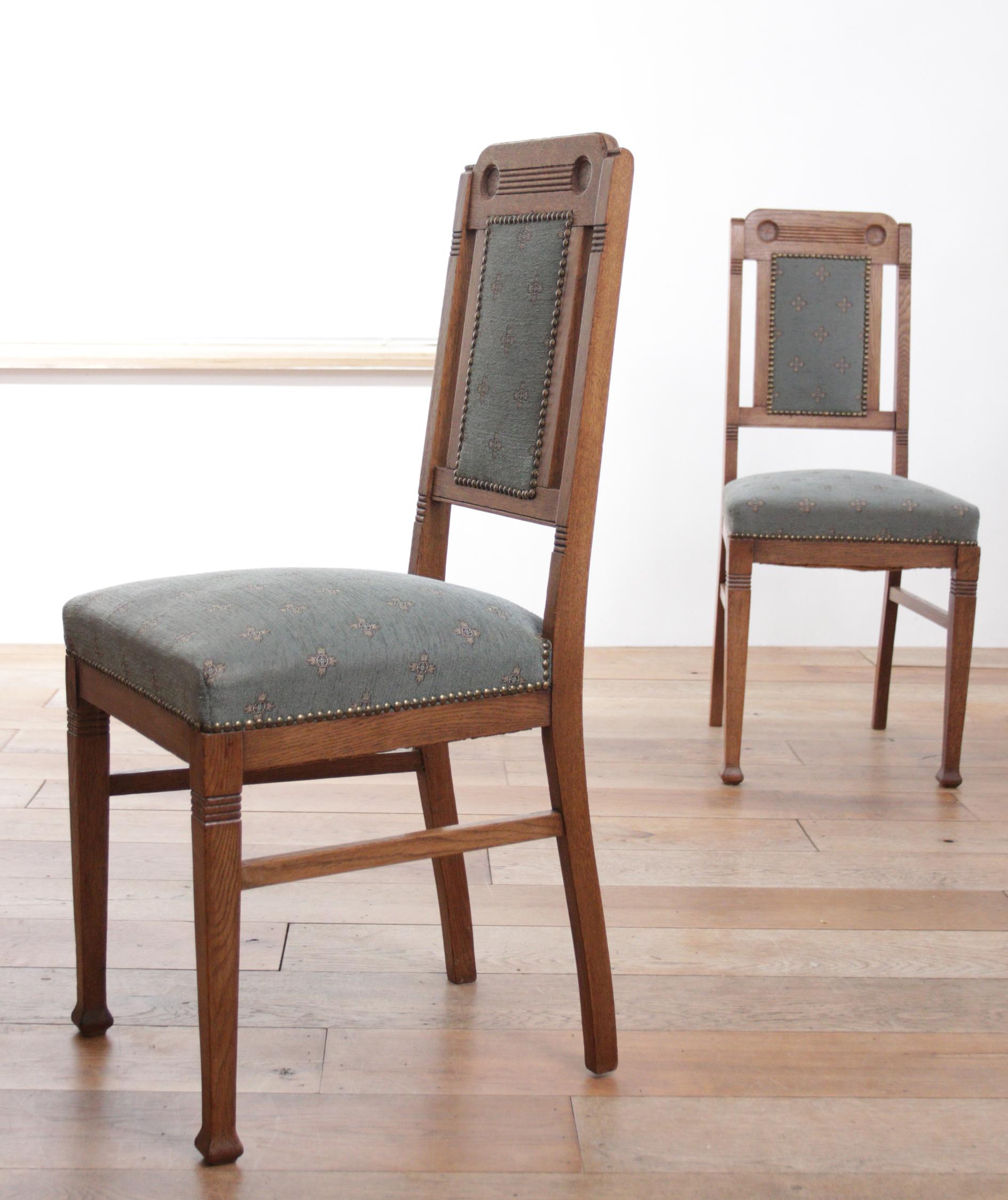 Two Elegant French Art Deco Side Chairs ca 1930 For Sale 1