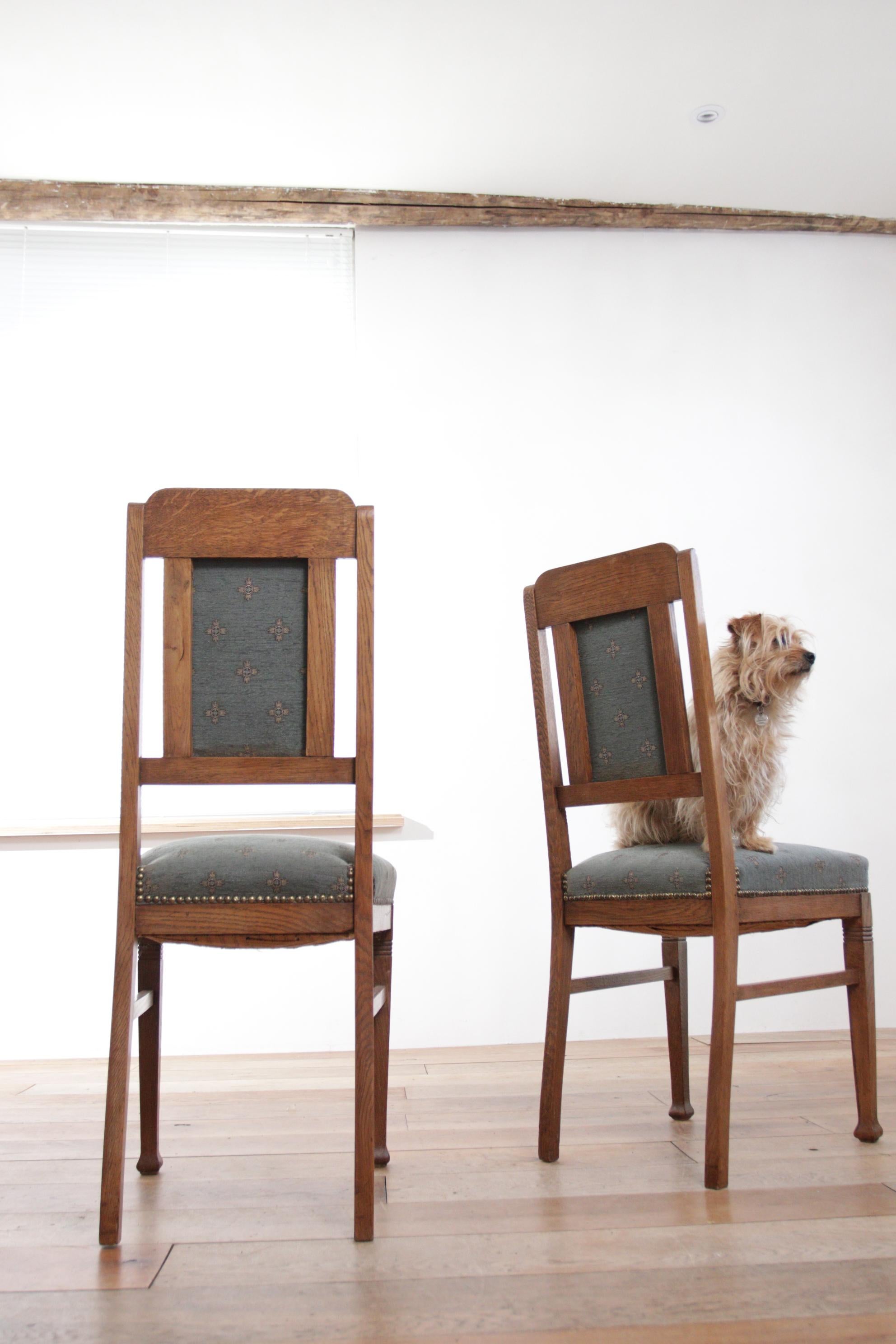 Two Elegant French Art Deco Side Chairs ca 1930 For Sale 2