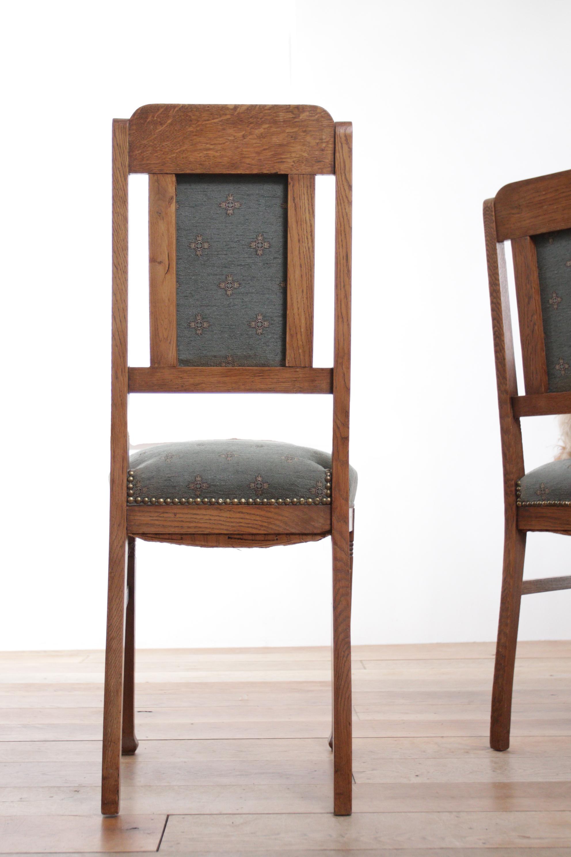 Two Elegant French Art Deco Side Chairs ca 1930 For Sale 3
