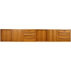 Vintage Two Elegant Linear Floating Sideboards from WK Möbel, Germany, 1960s