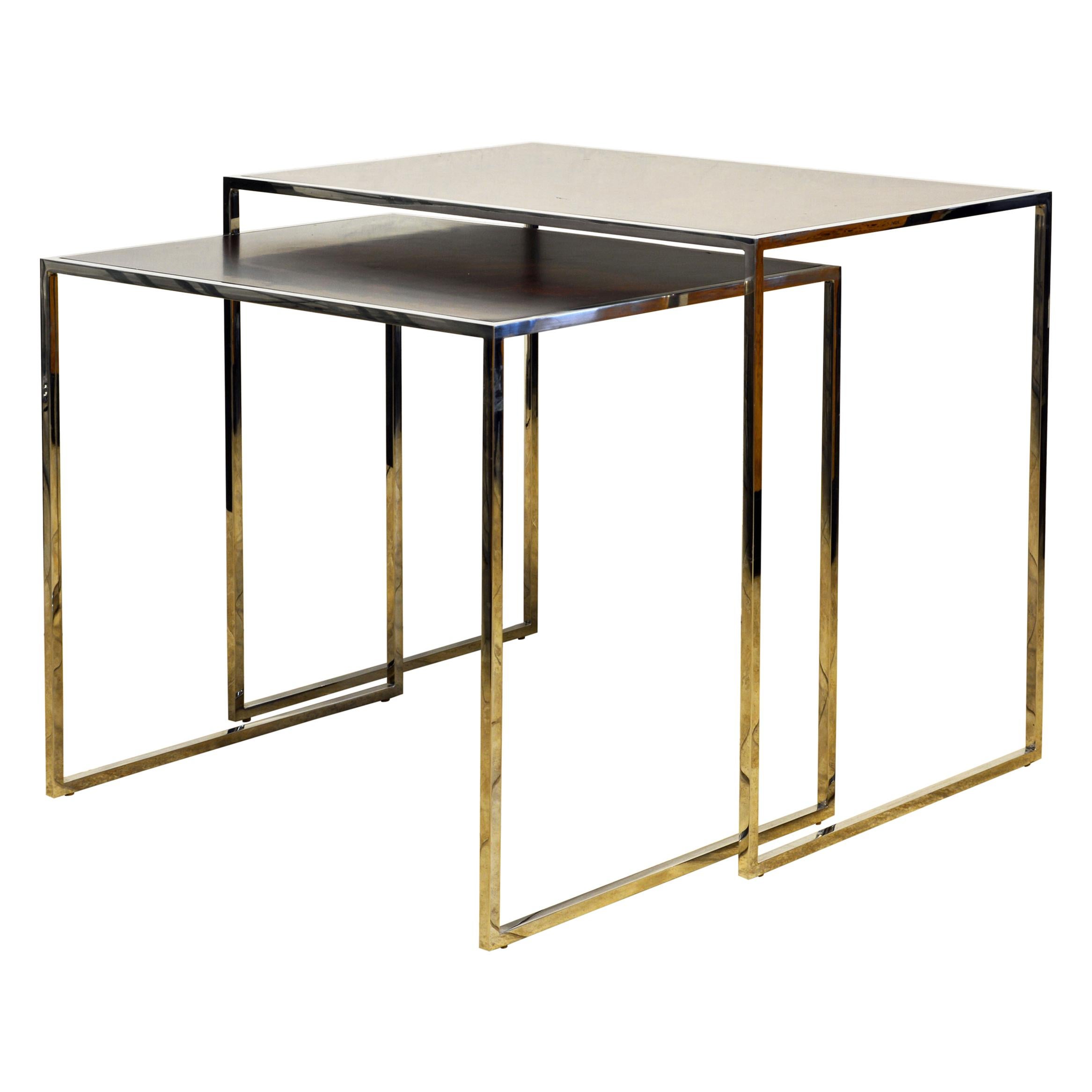 Two Elegant Nesting Tables by Michael Kirkpatrick for Decca Bolier Collection