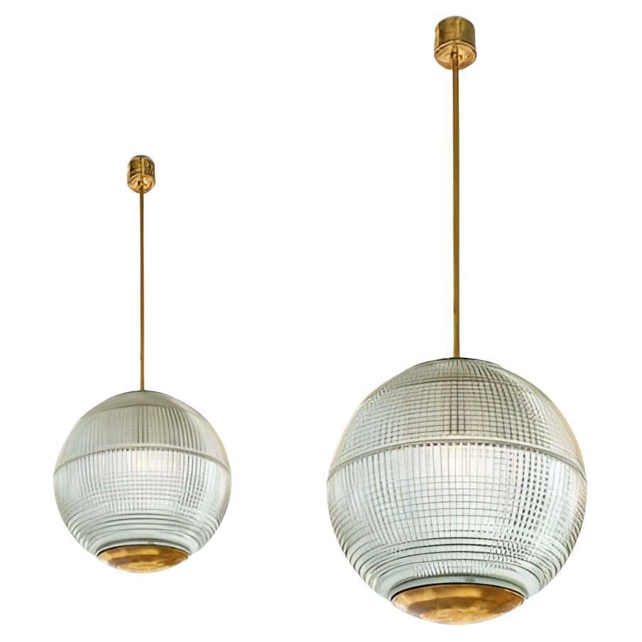 Two Elegant Suspension Lamps from France, 1970s 