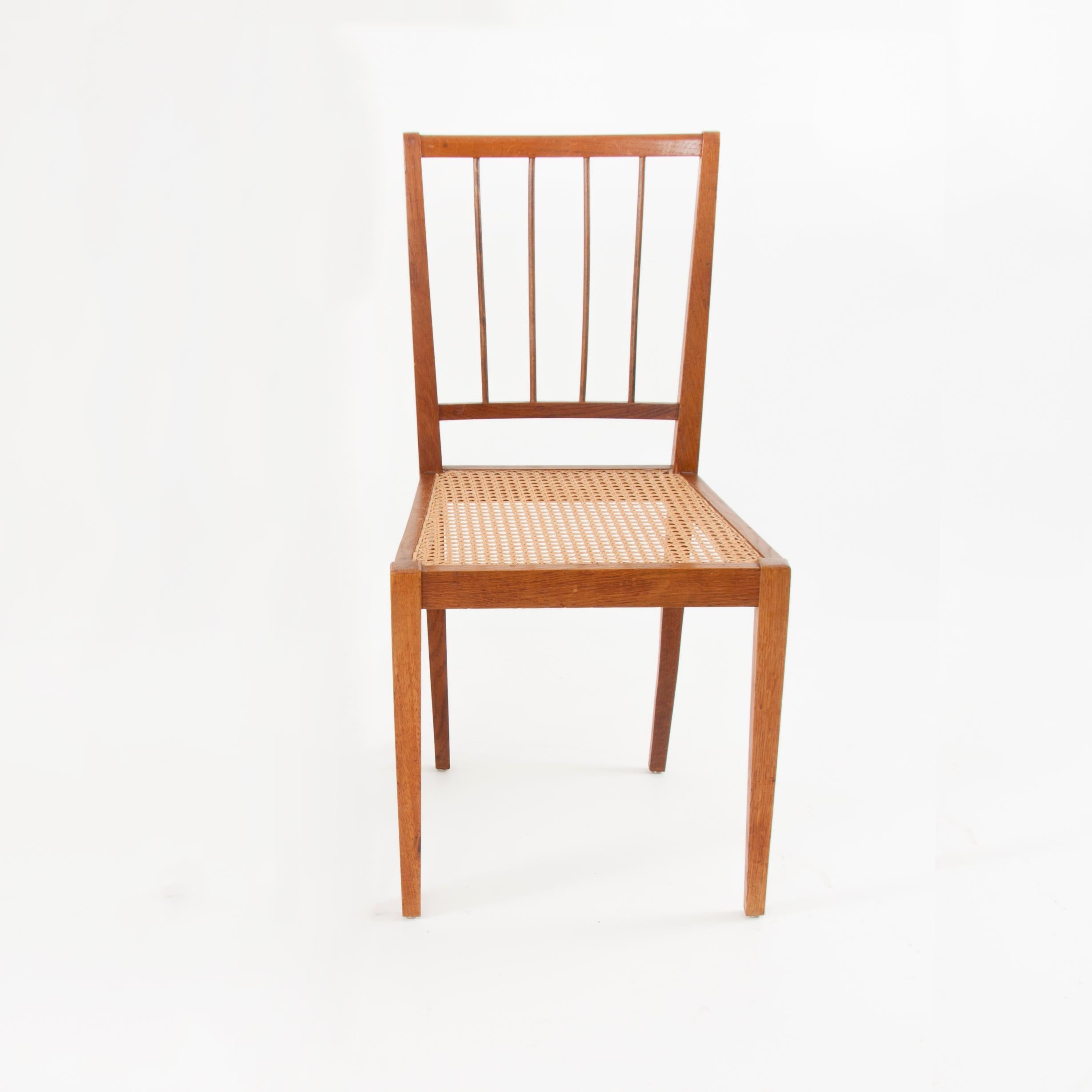 Two Elegant Werkstätte Hagenauer Chairs M006 by Julius Jirasek, Austria, 1930 For Sale 7