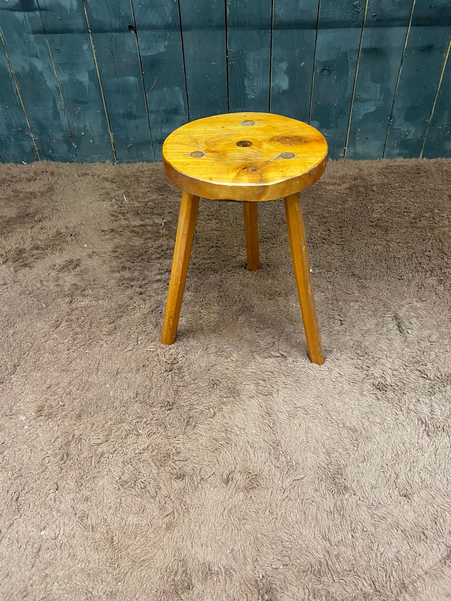 Two Elm Stool circa 1950 For Sale 4