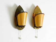 Due incantevoli lampade da parete in ottone originali del Mid Century Modern