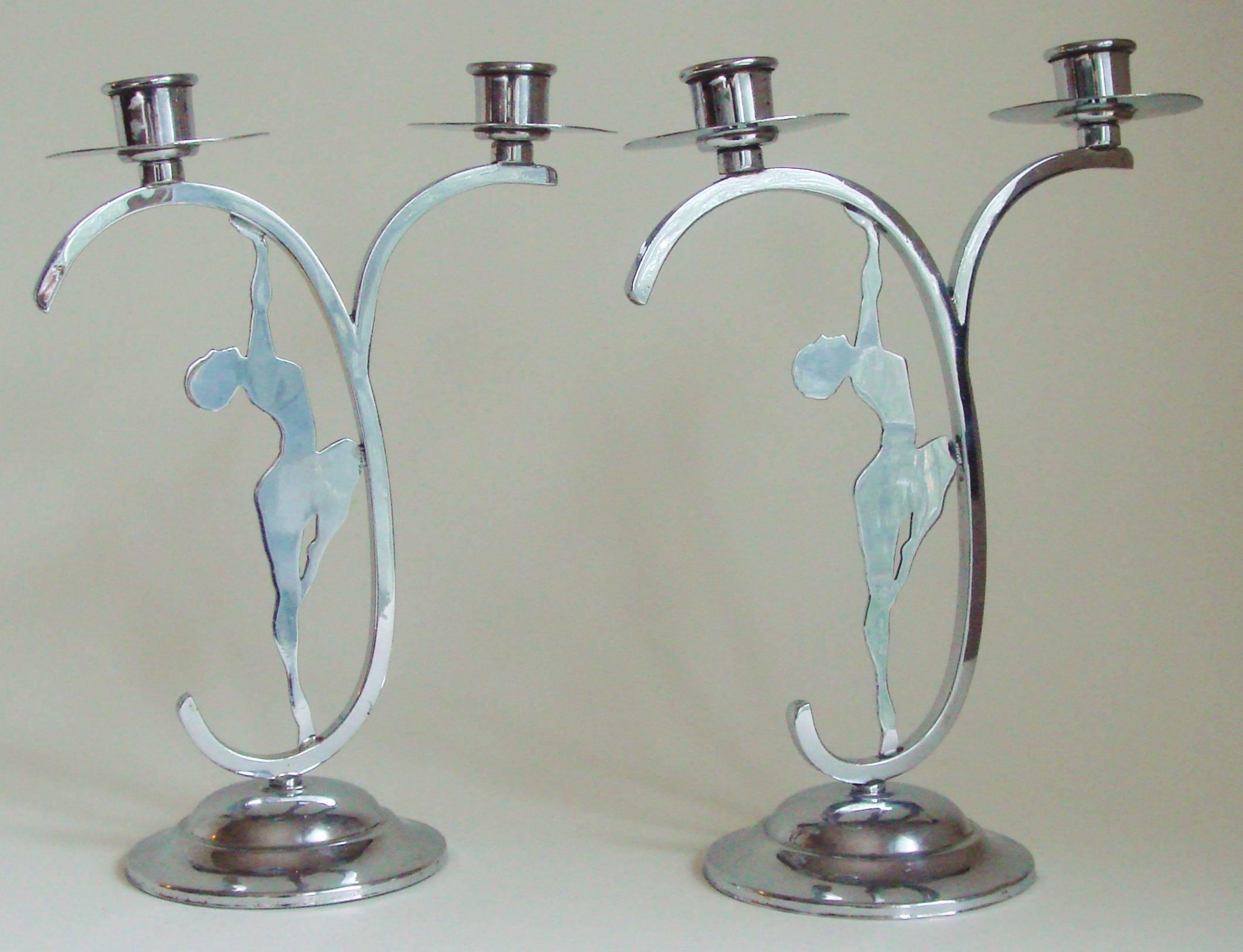 chrome candle sticks