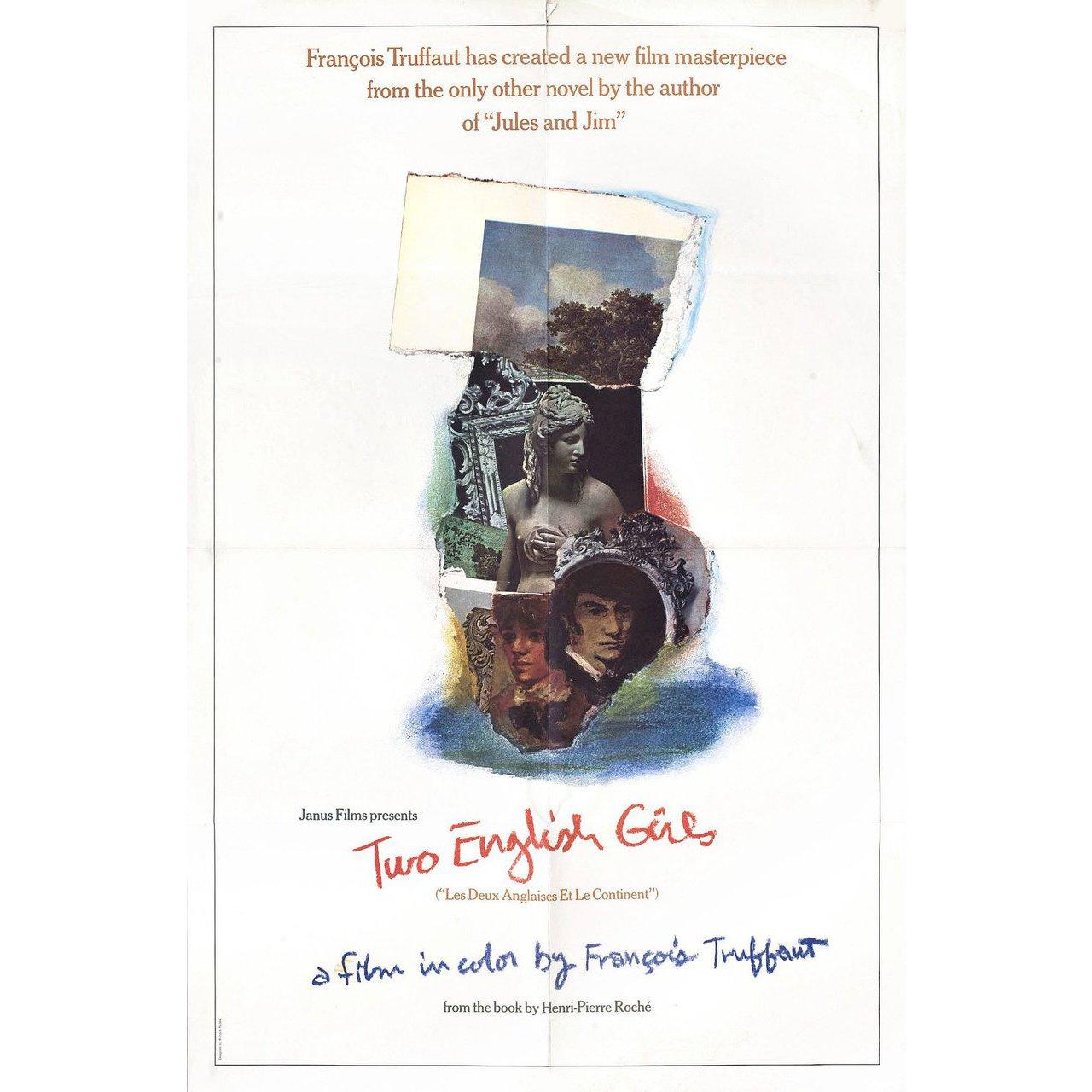 Original 1971 British one sheet poster by Richard Taddei for the film Two English Girls (Les deux Anglaises et le continent) directed by Francois Truffaut with Jean-Pierre Leaud / Kika Markham / Stacey Tendeter / Sylvia Marriott. Very good