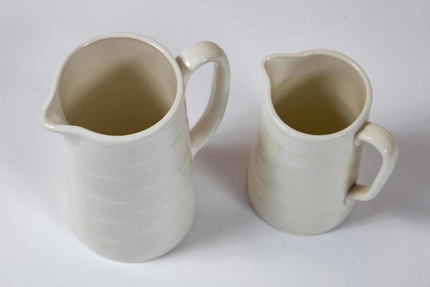Two English Ironstone Dairy Pitchers, circa 1920 For Sale 6
