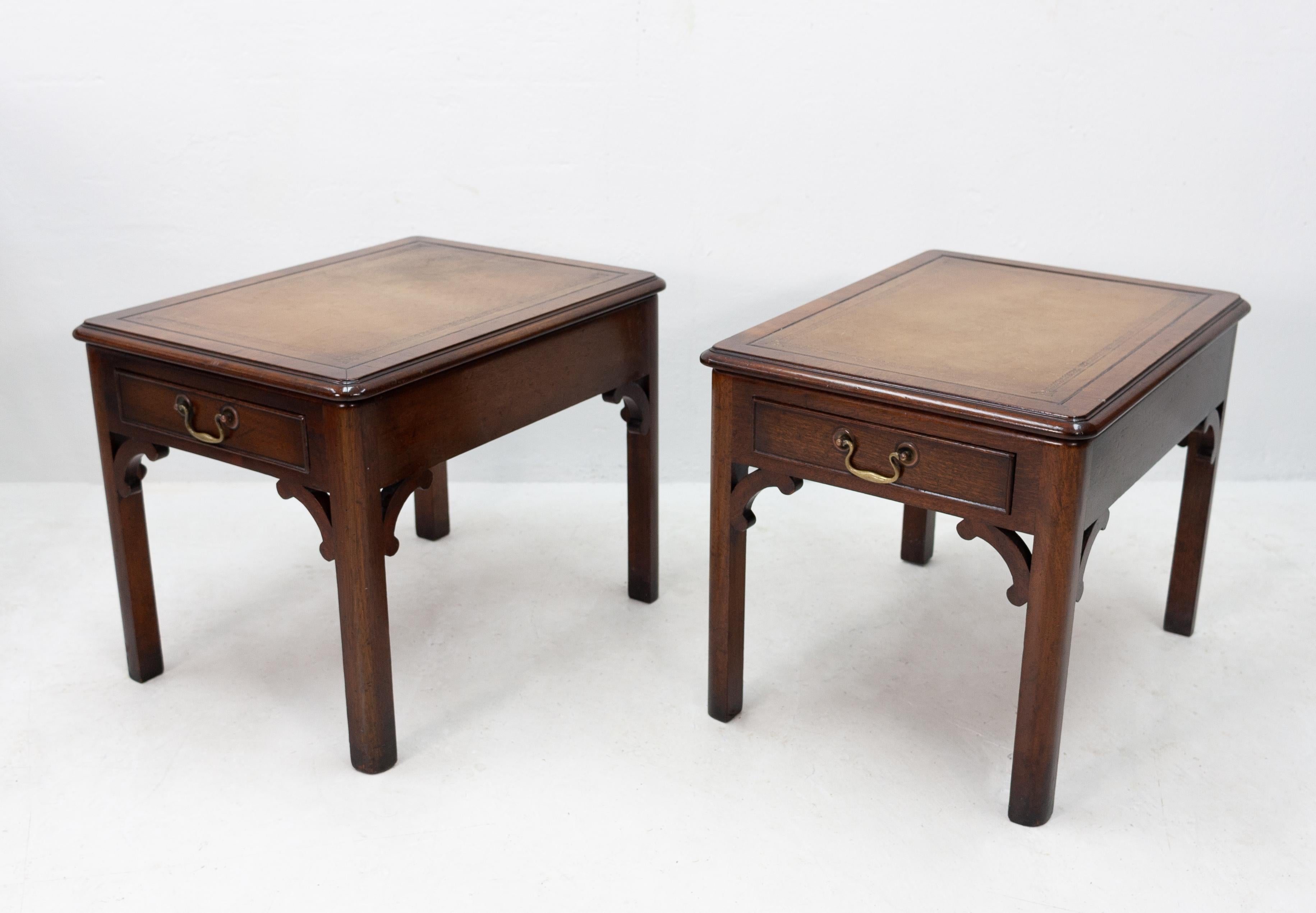 Two English Mahogany Side Tables 1