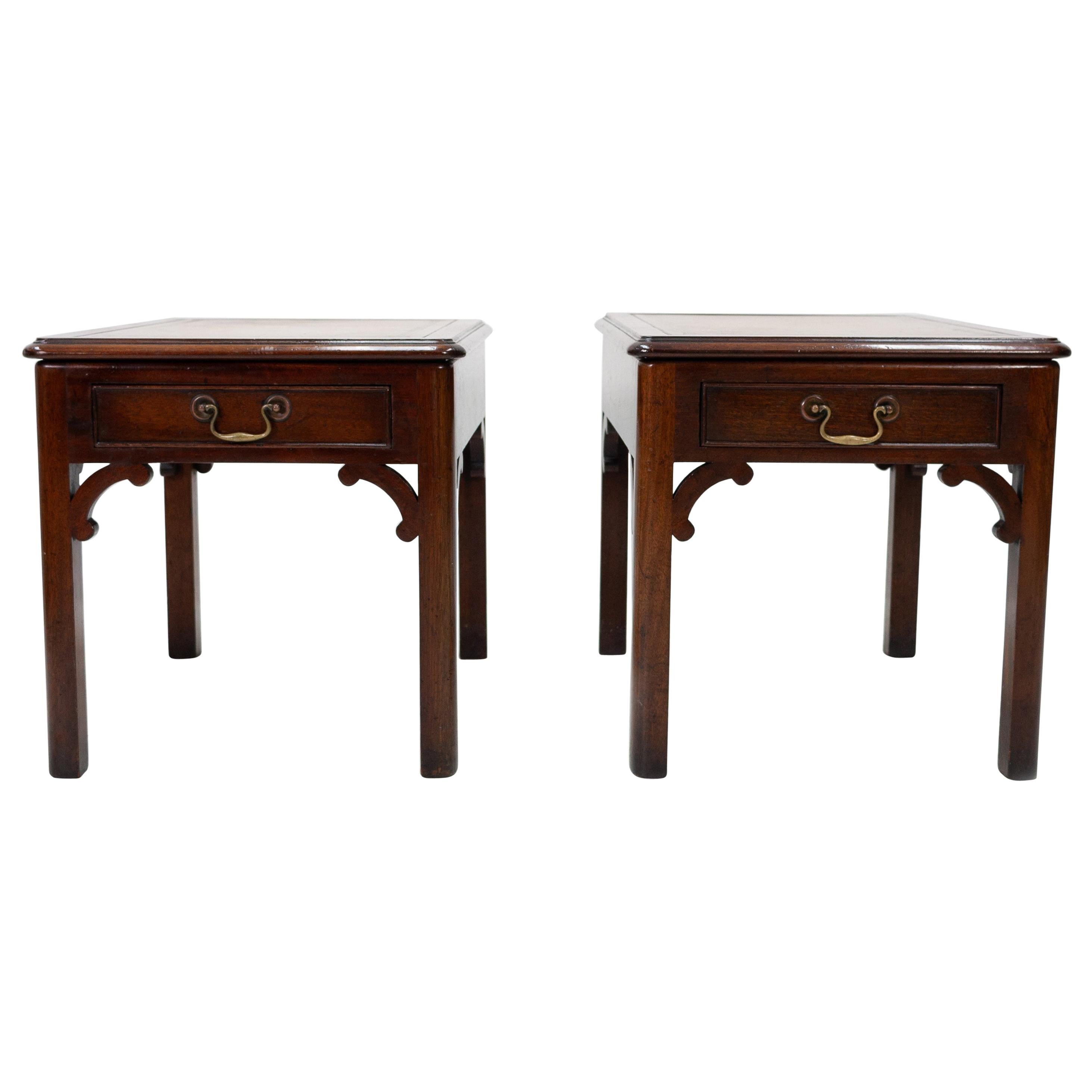 Two English Mahogany Side Tables